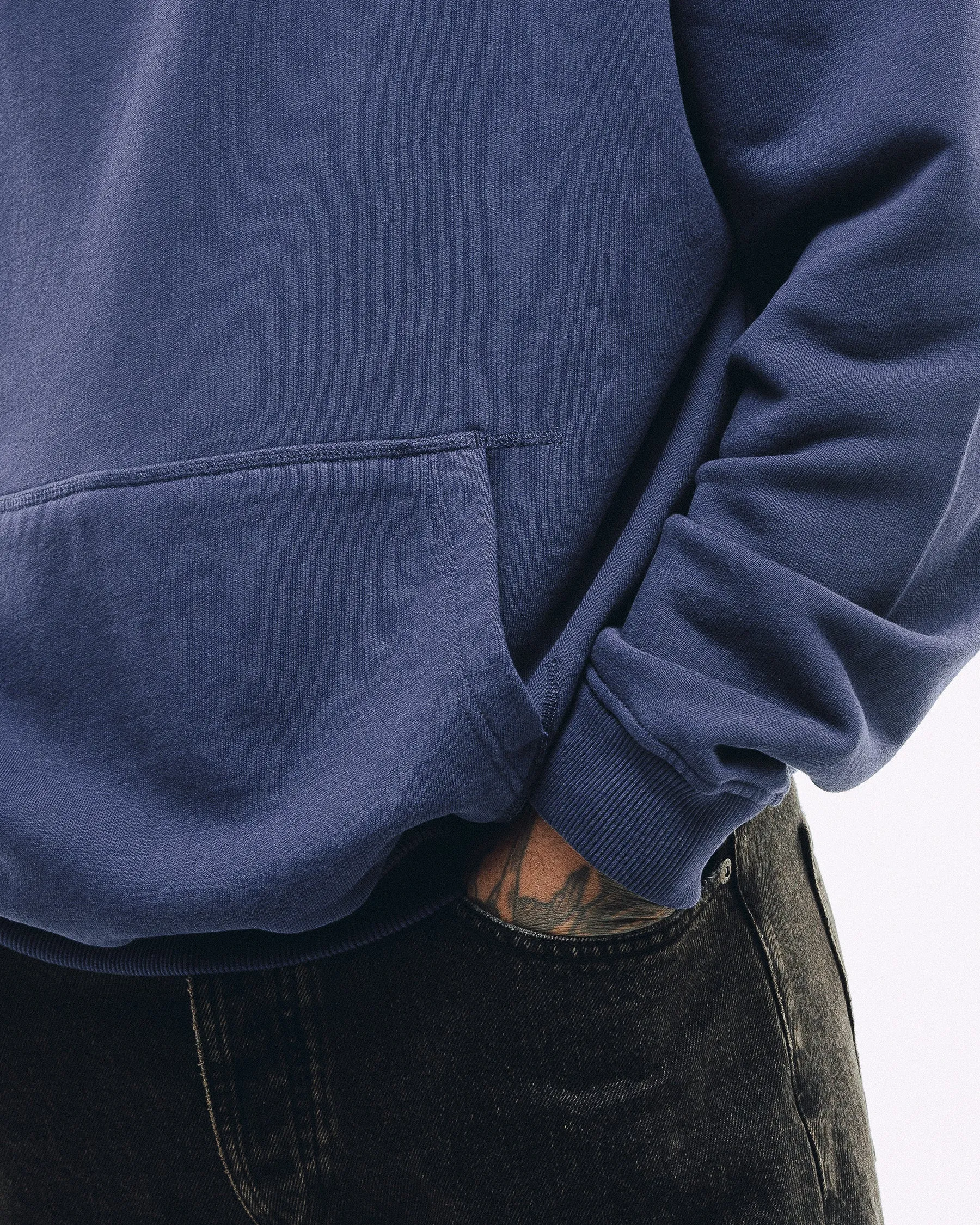 Varsity Heavyweight Hoodie - Navy sold by P & Co product image thumbnail 5