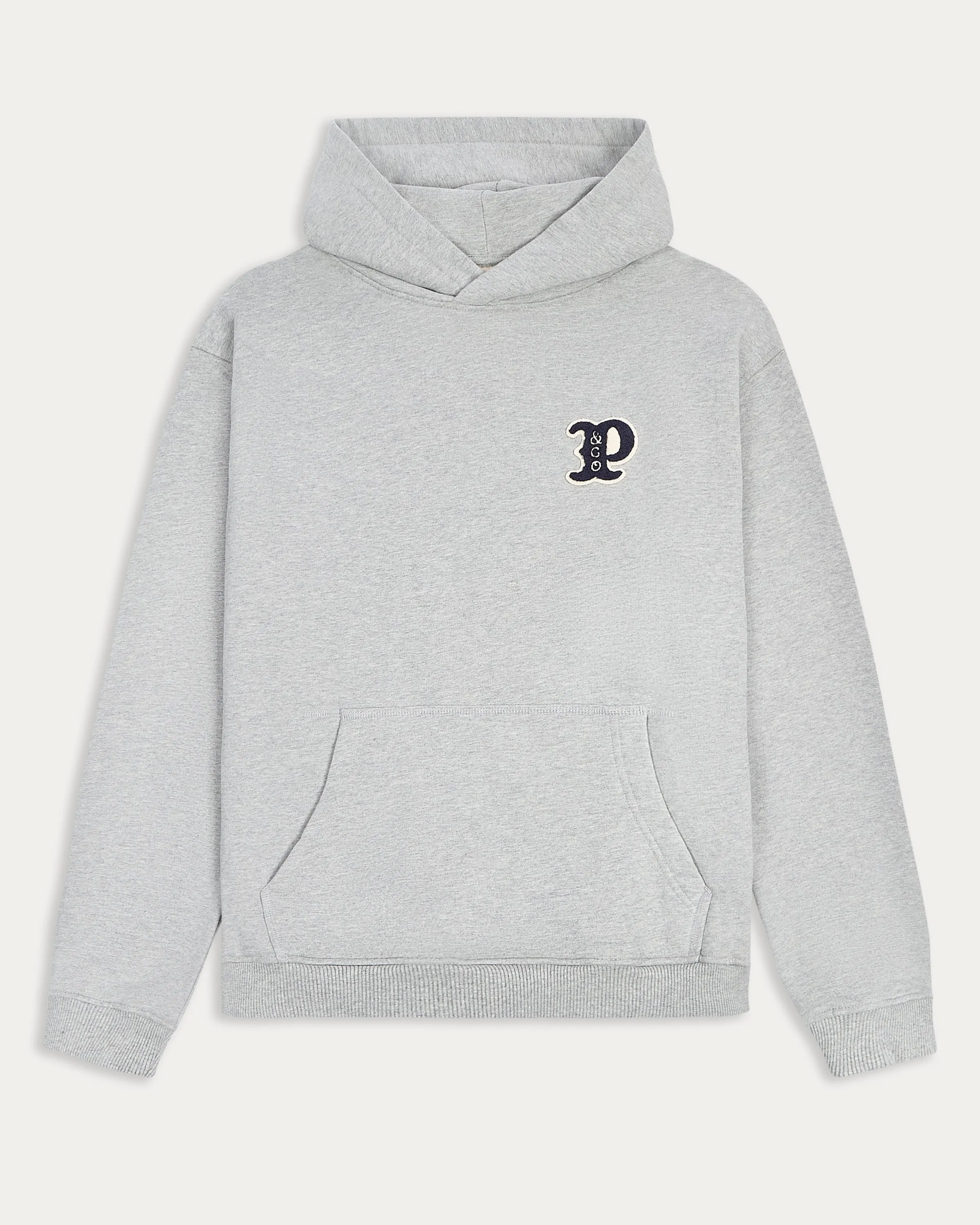 Varsity Heavyweight Hoodie - Grey Marl sold by P & Co