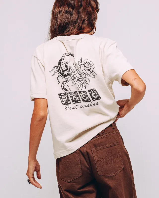 Best Wishes T-Shirt - Bone sold by P & Co