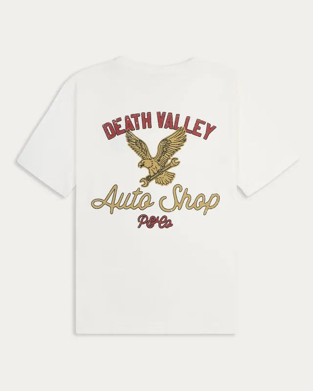 Death Valley Auto Shop T-Shirt - Off White sold by P & Co