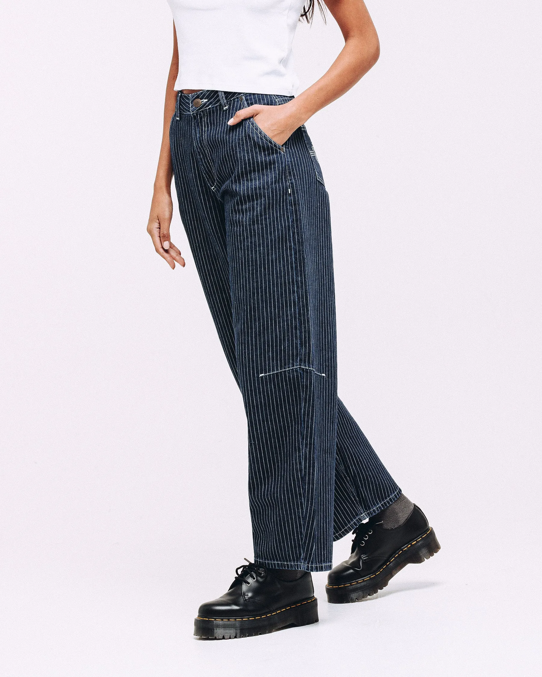 Grace Barrel Leg Jean - Blue Hickory sold by P & Co product image thumbnail 3