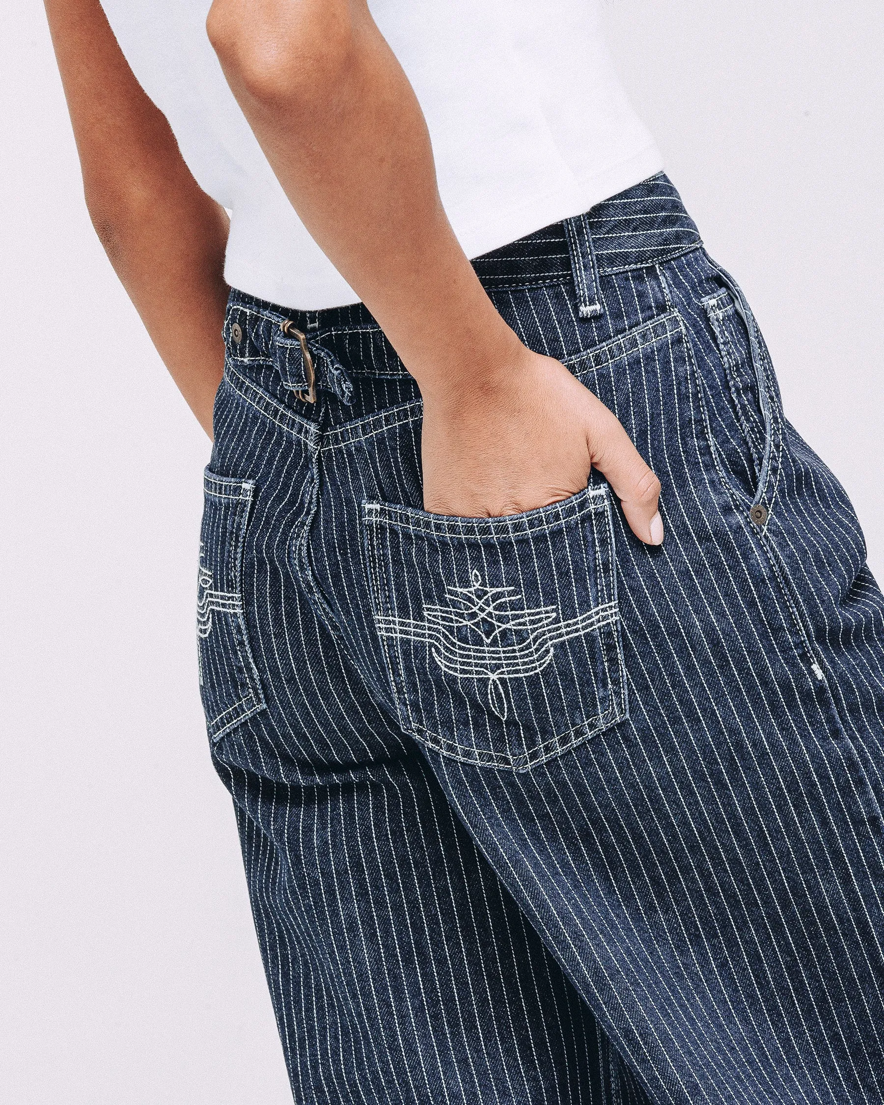 Grace Barrel Leg Jean - Blue Hickory sold by P & Co product image thumbnail 2