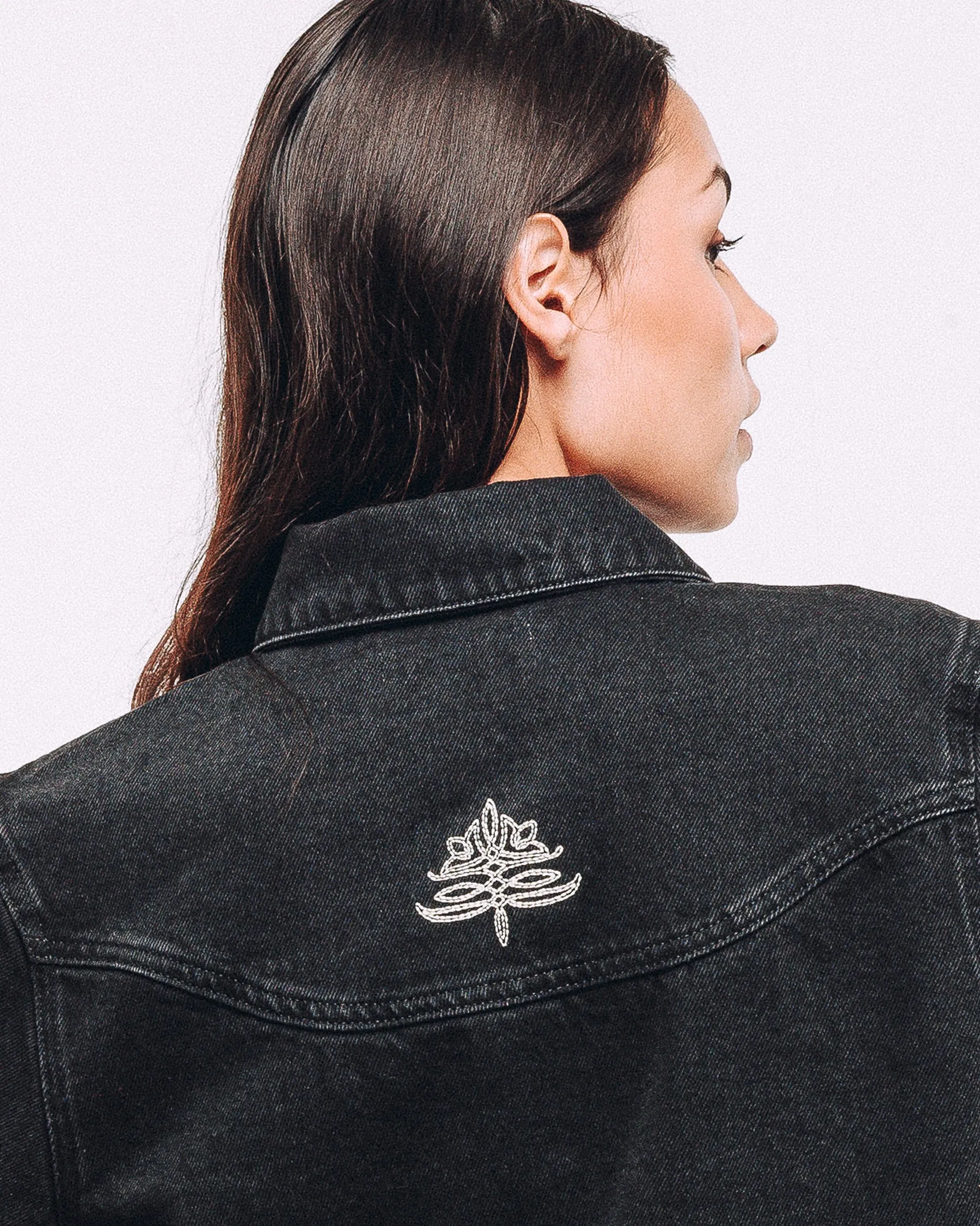 Ryder Embroidered Denim Shirt - Washed Black sold by P & Co product image thumbnail 2