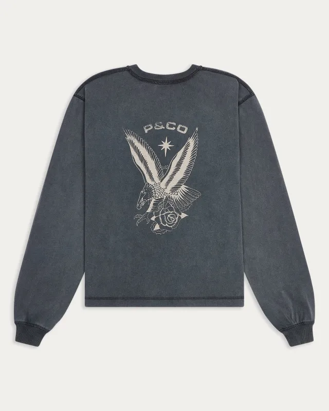 Eagle Flash Longsleeve T-Shirt - Acid Wash sold by P & Co