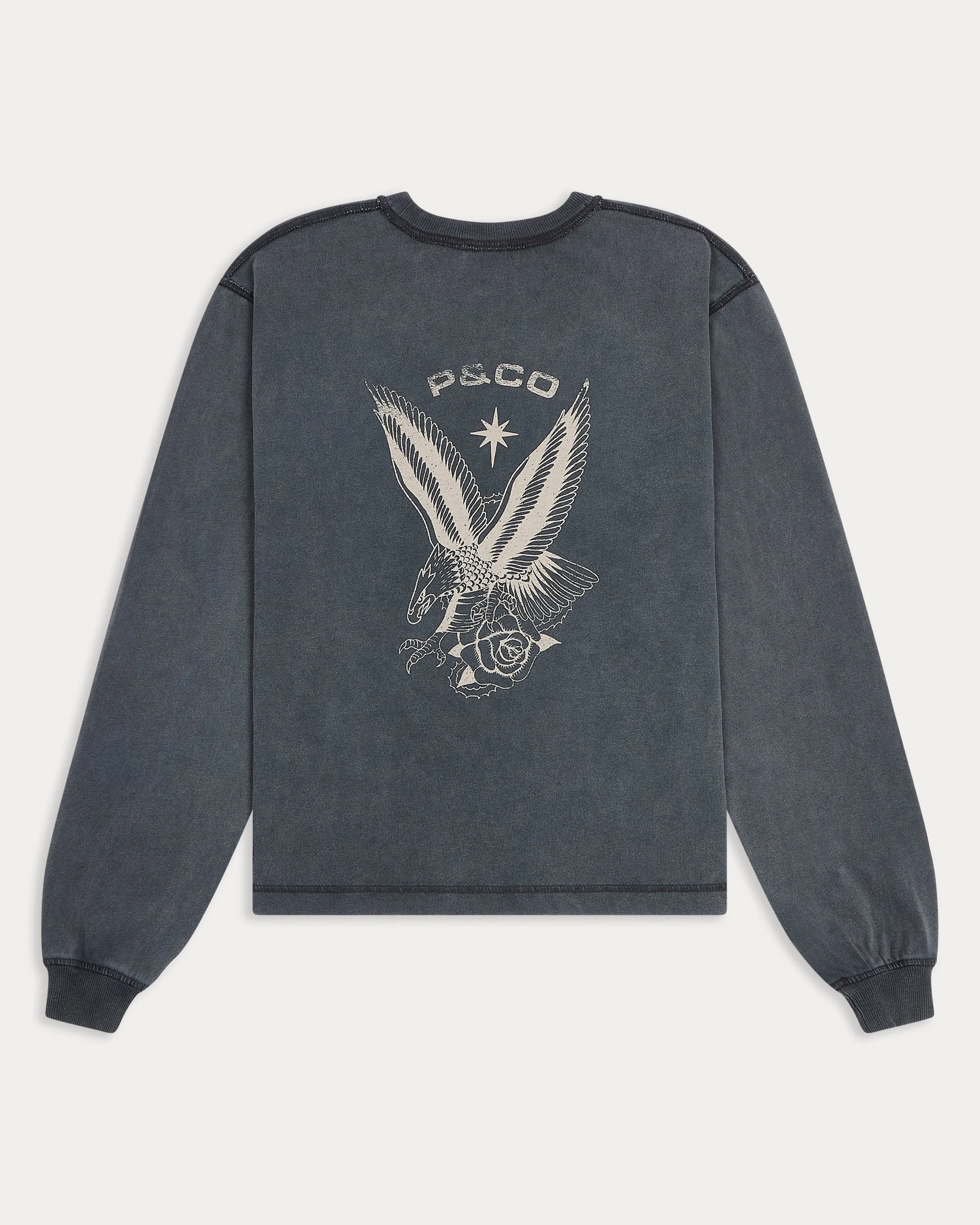 Eagle Flash Longsleeve T-Shirt - Acid Wash sold by P & Co