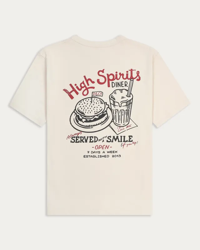 Served With A Smile T-Shirt - Bone sold by P & Co