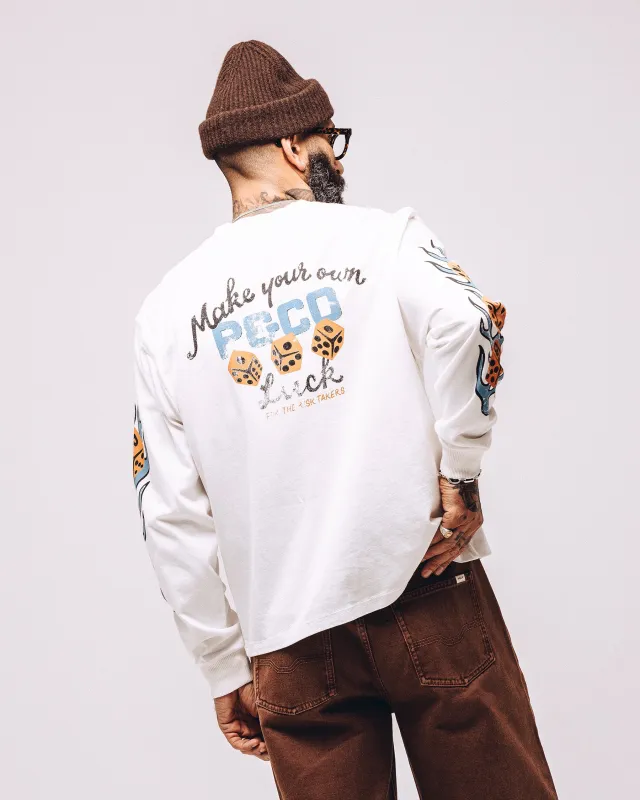 Make Your Own Luck Boxy&nbsp;Longsleeve - Off White&nbsp; sold by P & Co