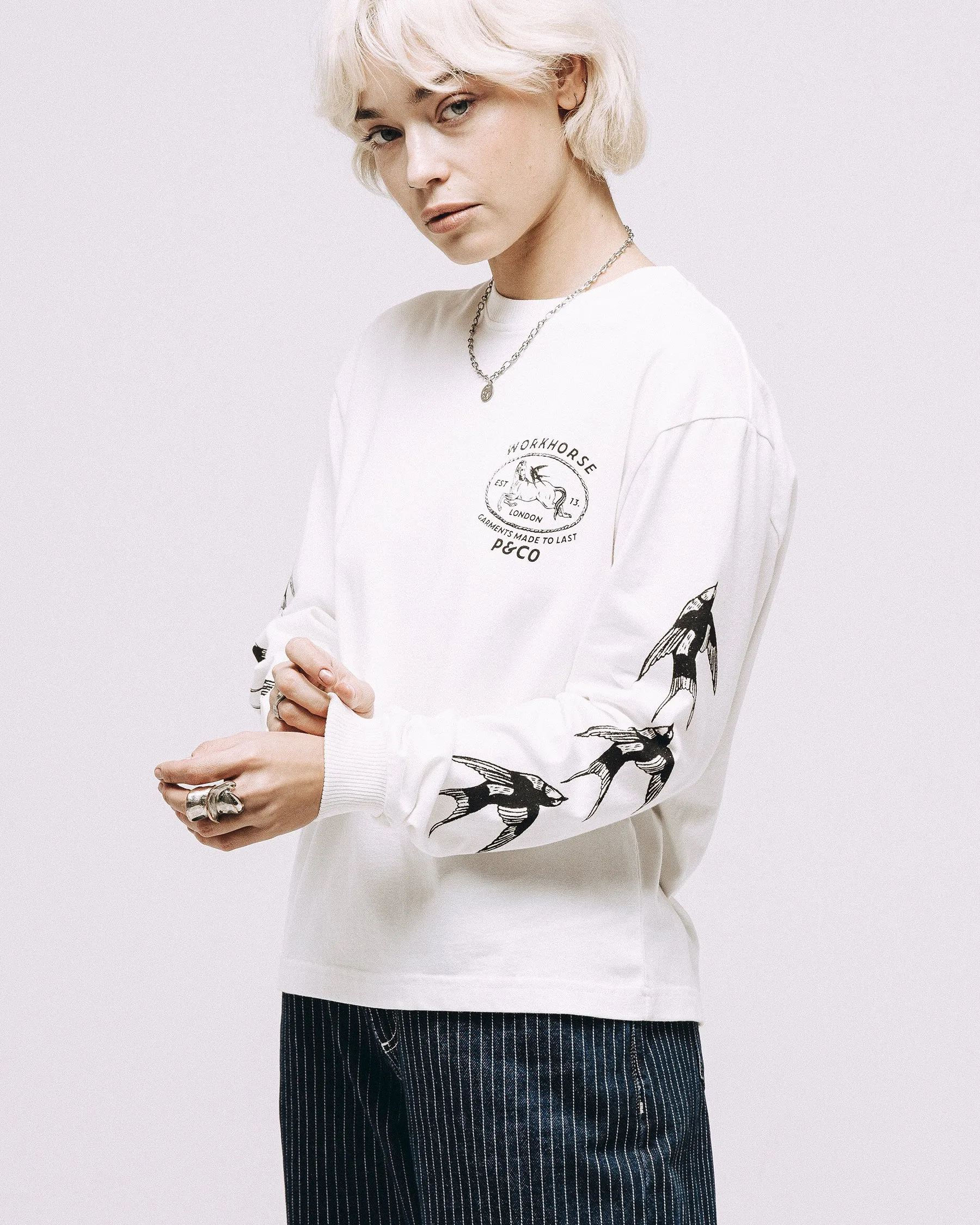 Workhorse Boxy Longsleeve - Off White sold by P & Co product image thumbnail 3