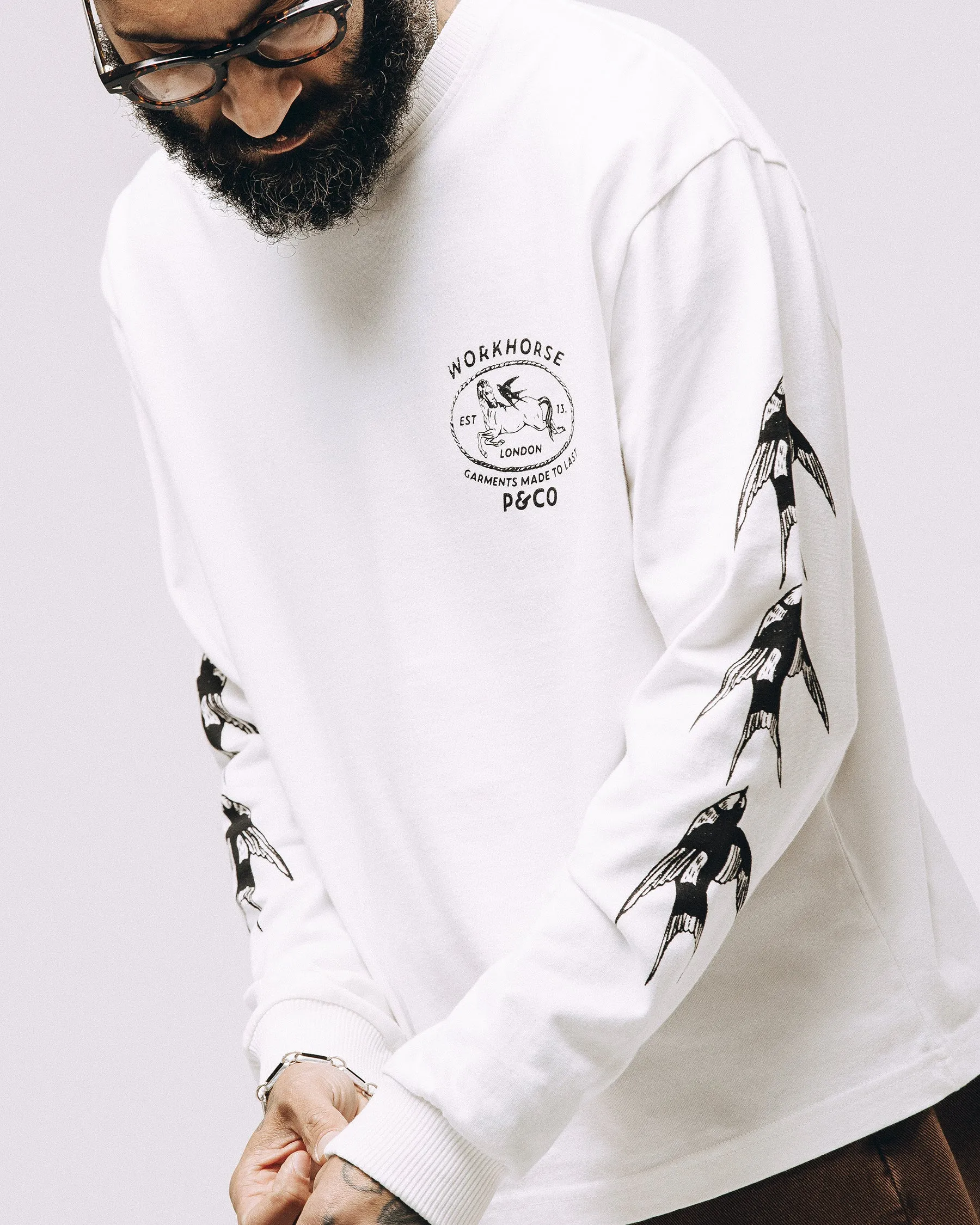 Workhorse Boxy Longsleeve - Off White sold by P & Co product image thumbnail 4