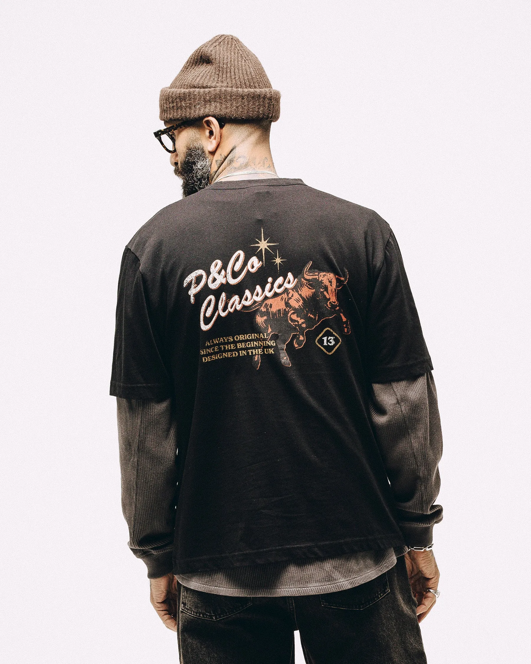 P&Co Classics T-Shirt - Washed Black sold by P & Co