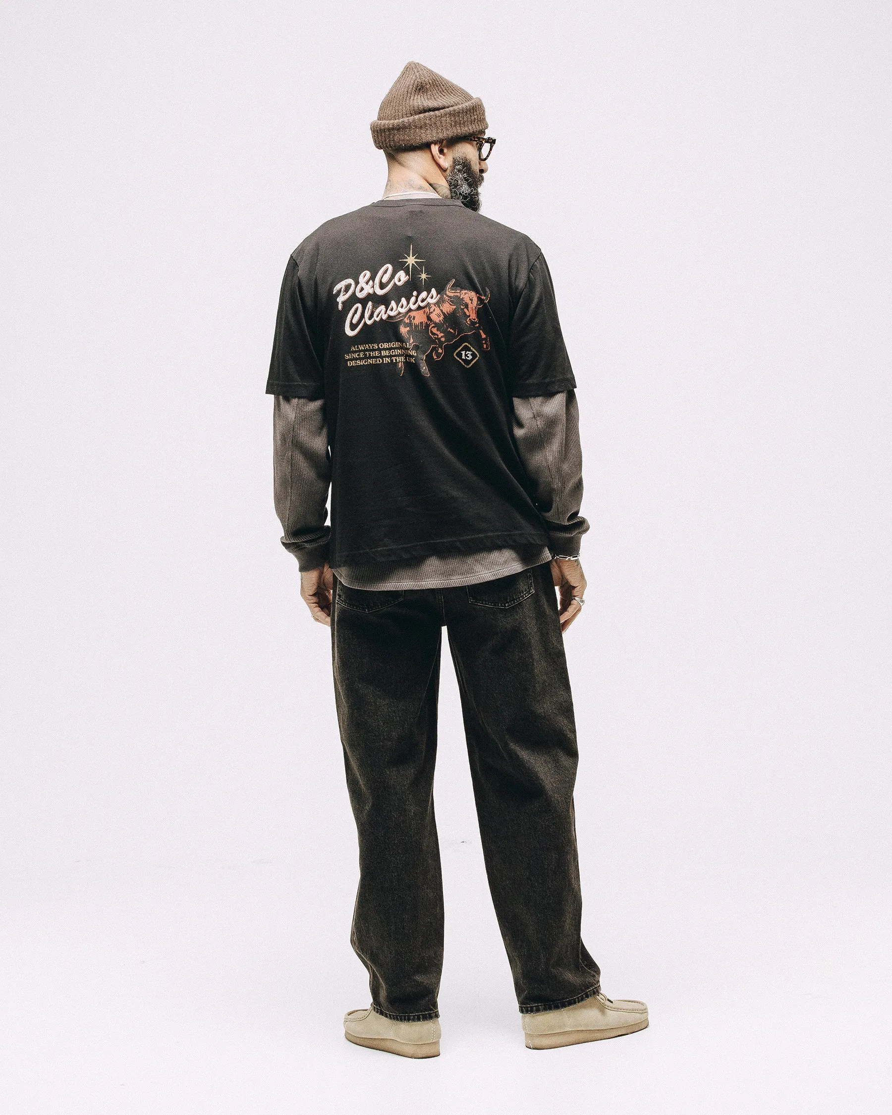 P&Co Classics T-Shirt - Washed Black sold by P & Co product image thumbnail 4