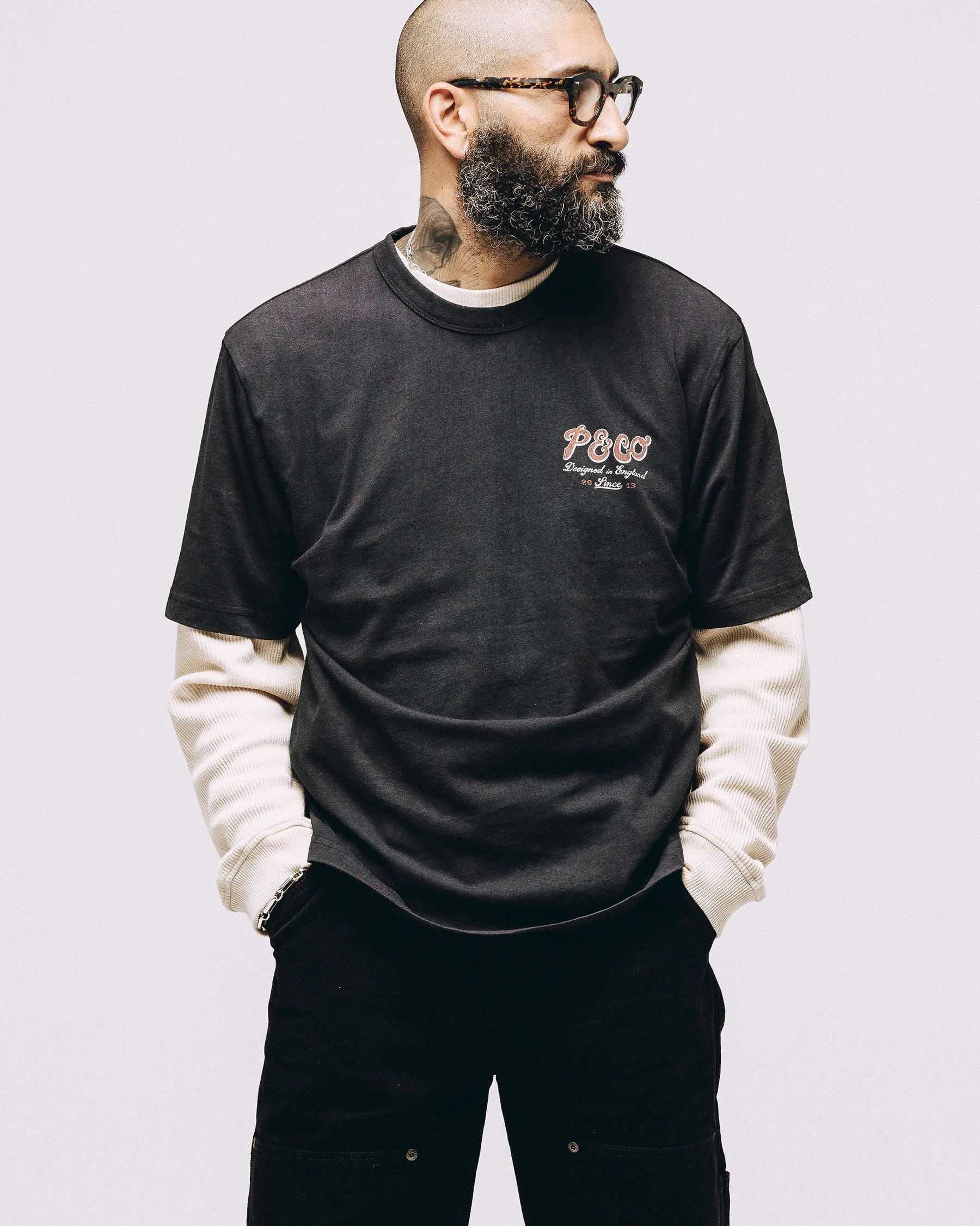 Premium Wears T-Shirt - Heavy Washed Black sold by P & Co product image thumbnail 5