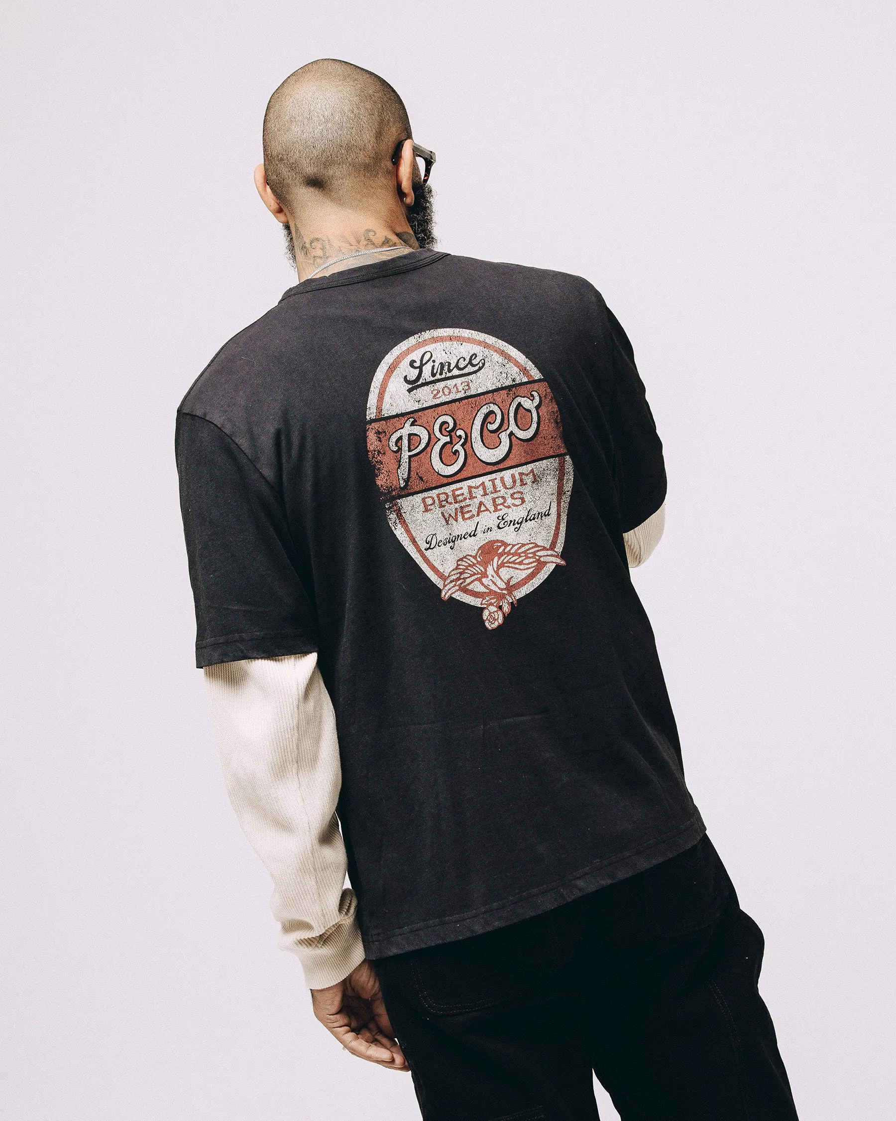 Premium Wears T-Shirt - Heavy Washed Black sold by P & Co product image thumbnail 3
