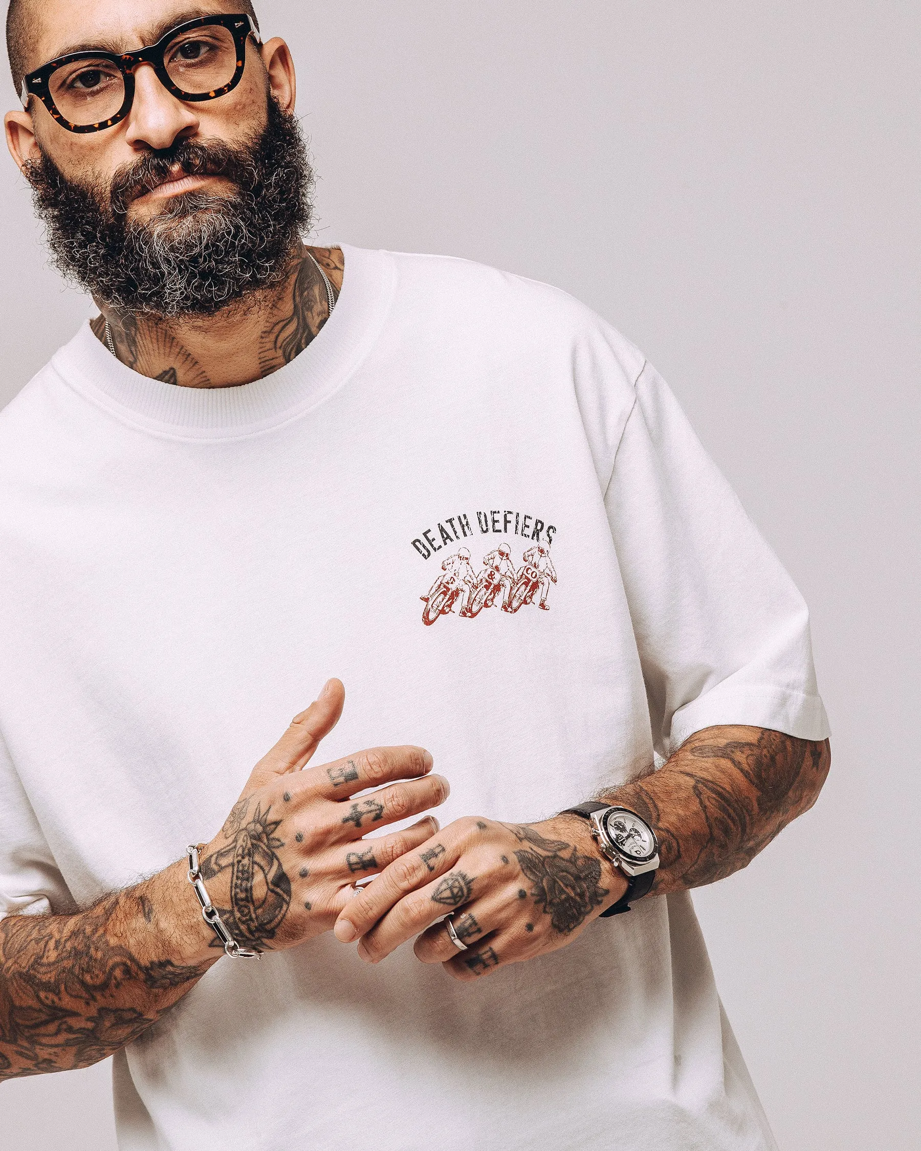 Death Defiers Boxy T-Shirt - Off White sold by P & Co product image thumbnail 2