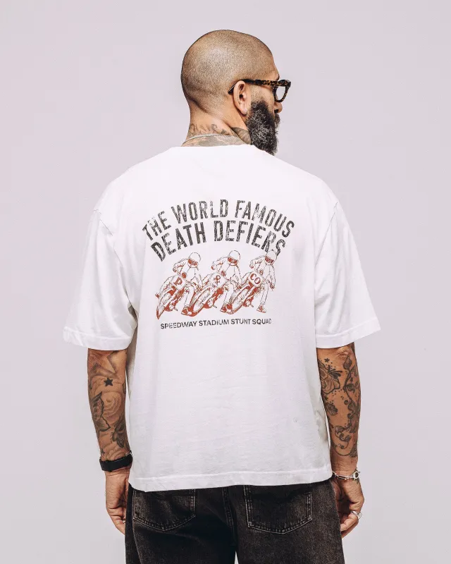 Death Defiers Boxy T-Shirt - Off White sold by P & Co