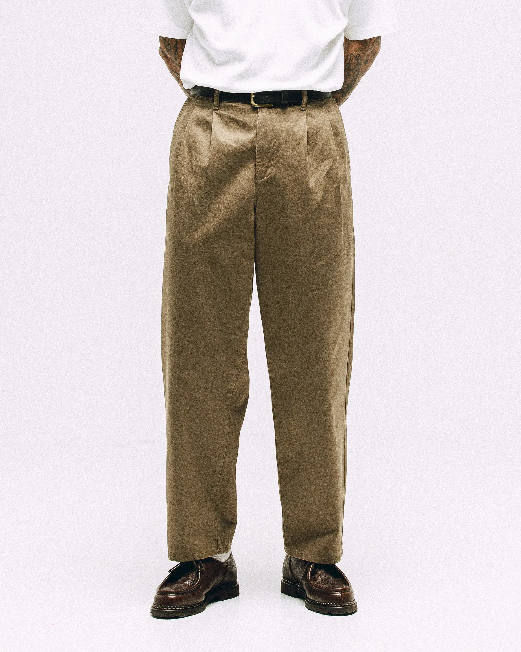 Union Pleated Pant - Olive Drab sold by P & Co product image thumbnail 4