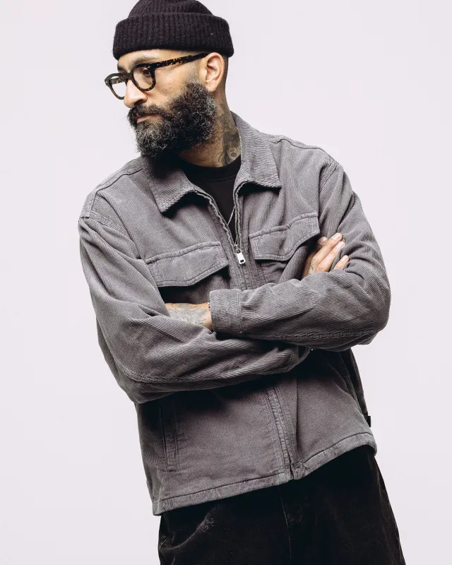 Cooper Corduroy Jacket - Charcoal sold by P & Co