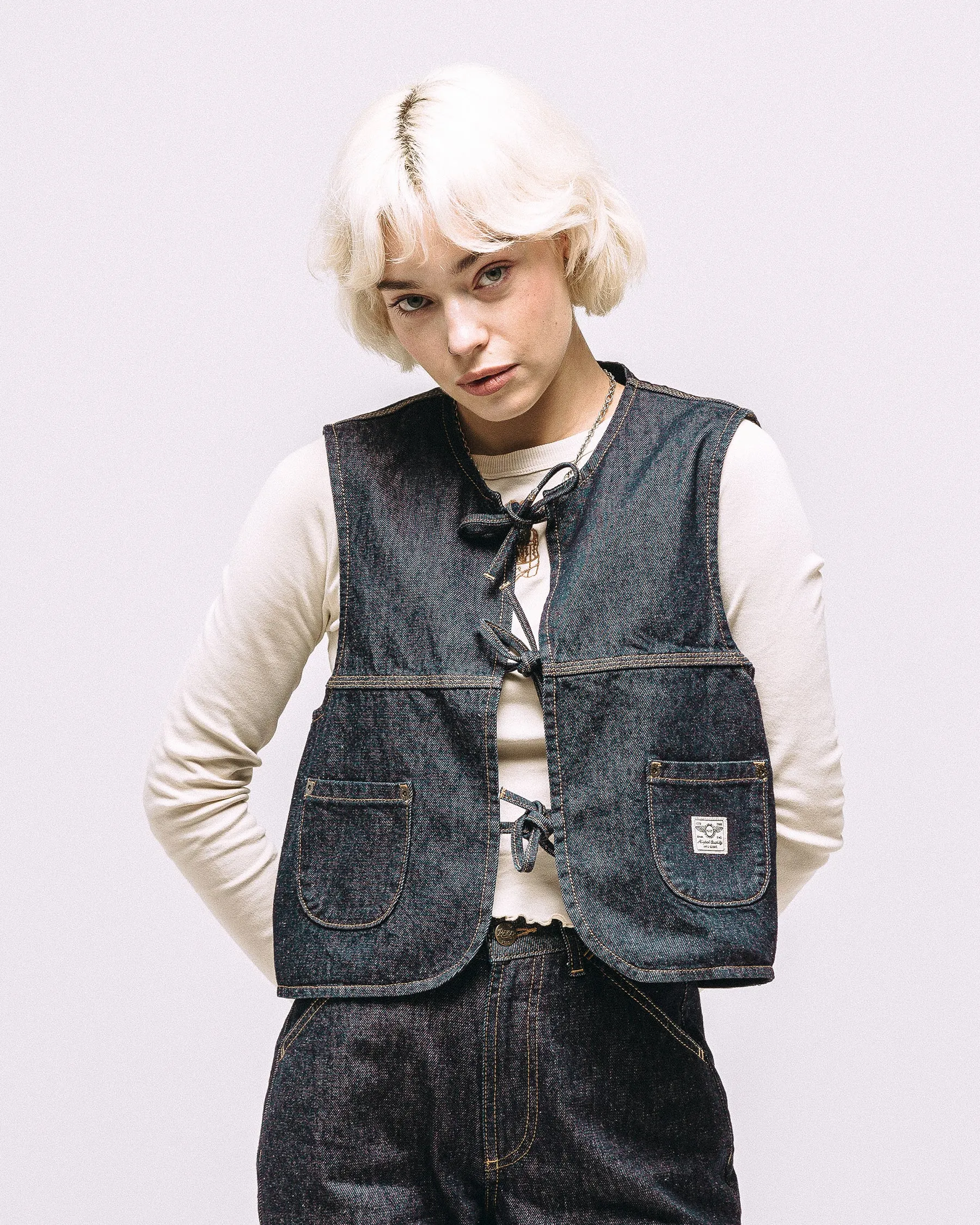 Nomad Denim Vest - Raw Indigo sold by P & Co product image thumbnail 5