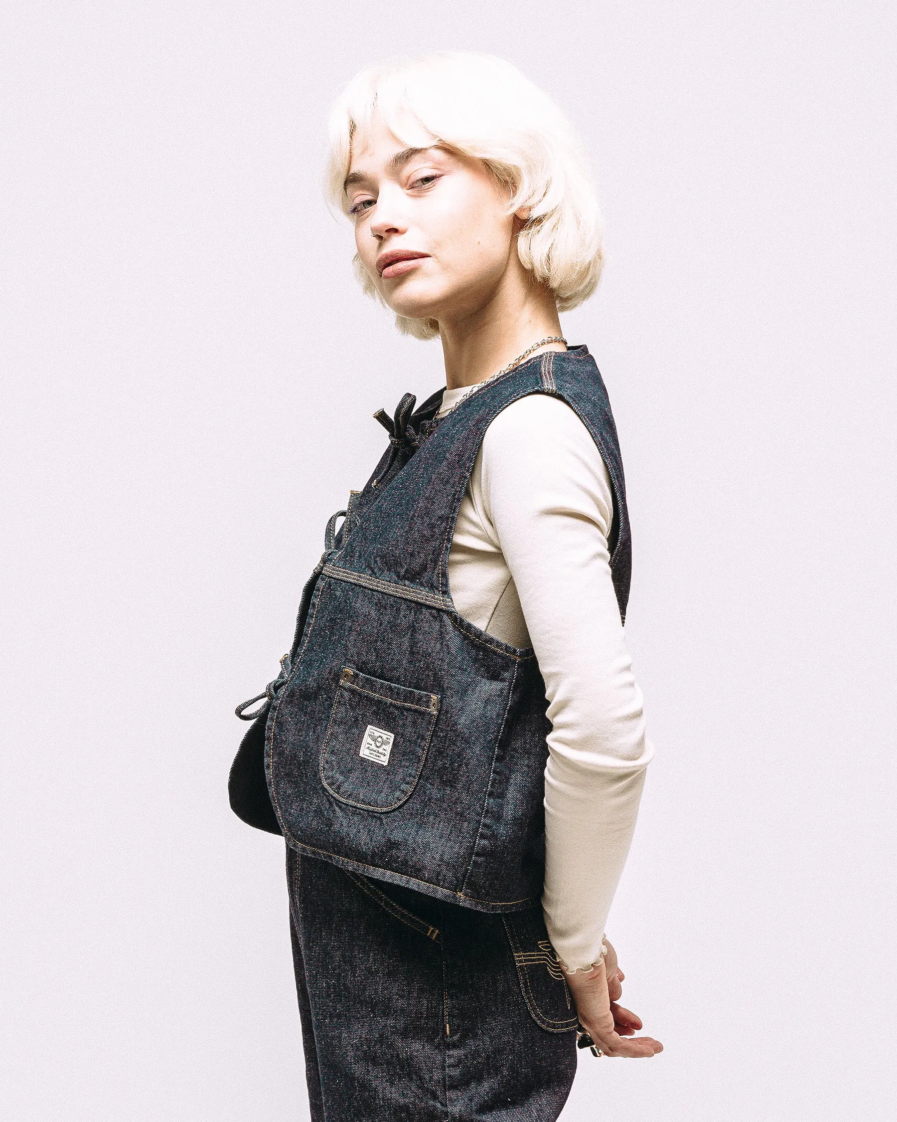 Nomad Denim Vest - Raw Indigo sold by P & Co product image thumbnail 2