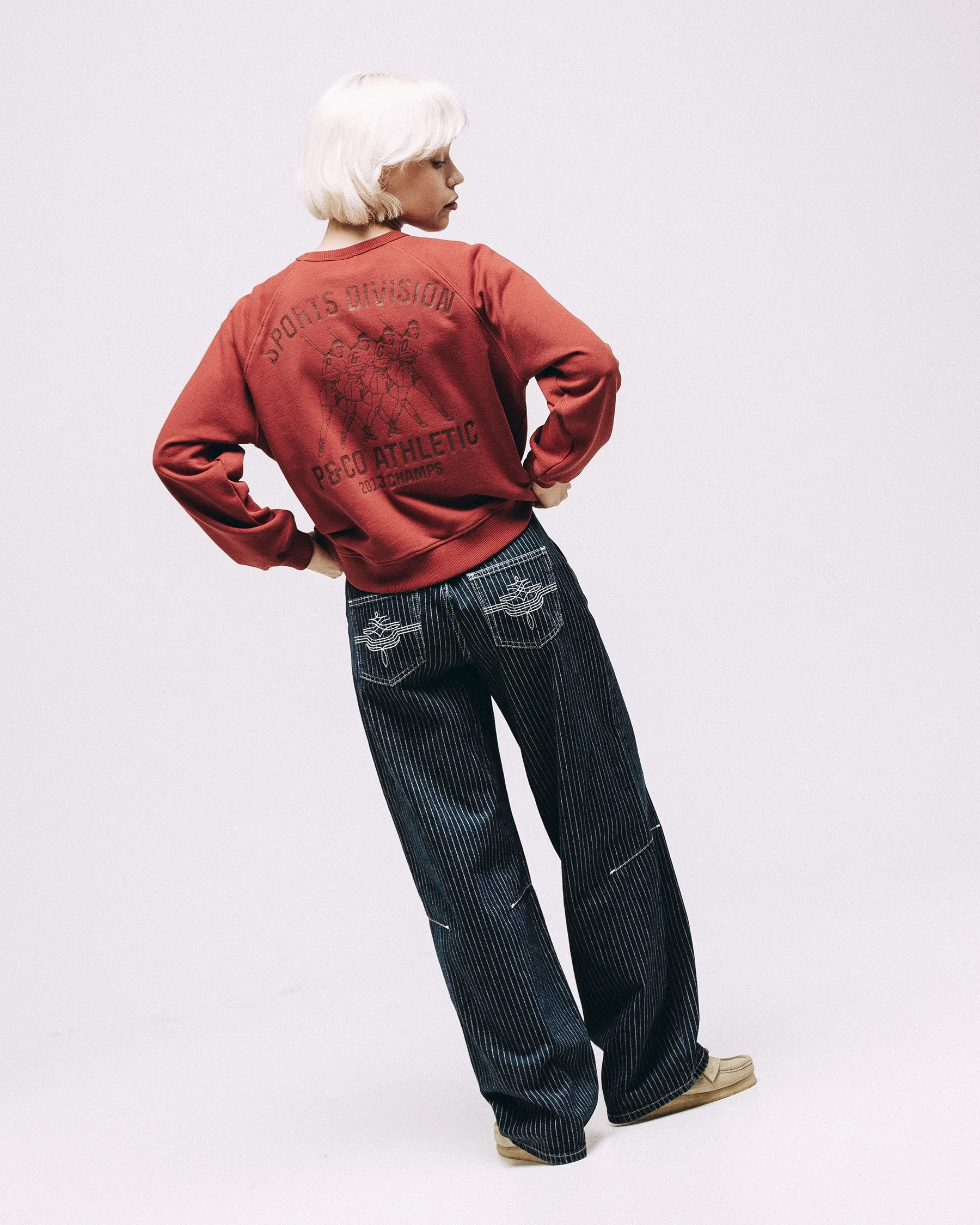 Sports Division Sweatshirt - Washed Red sold by P & Co product image thumbnail 5