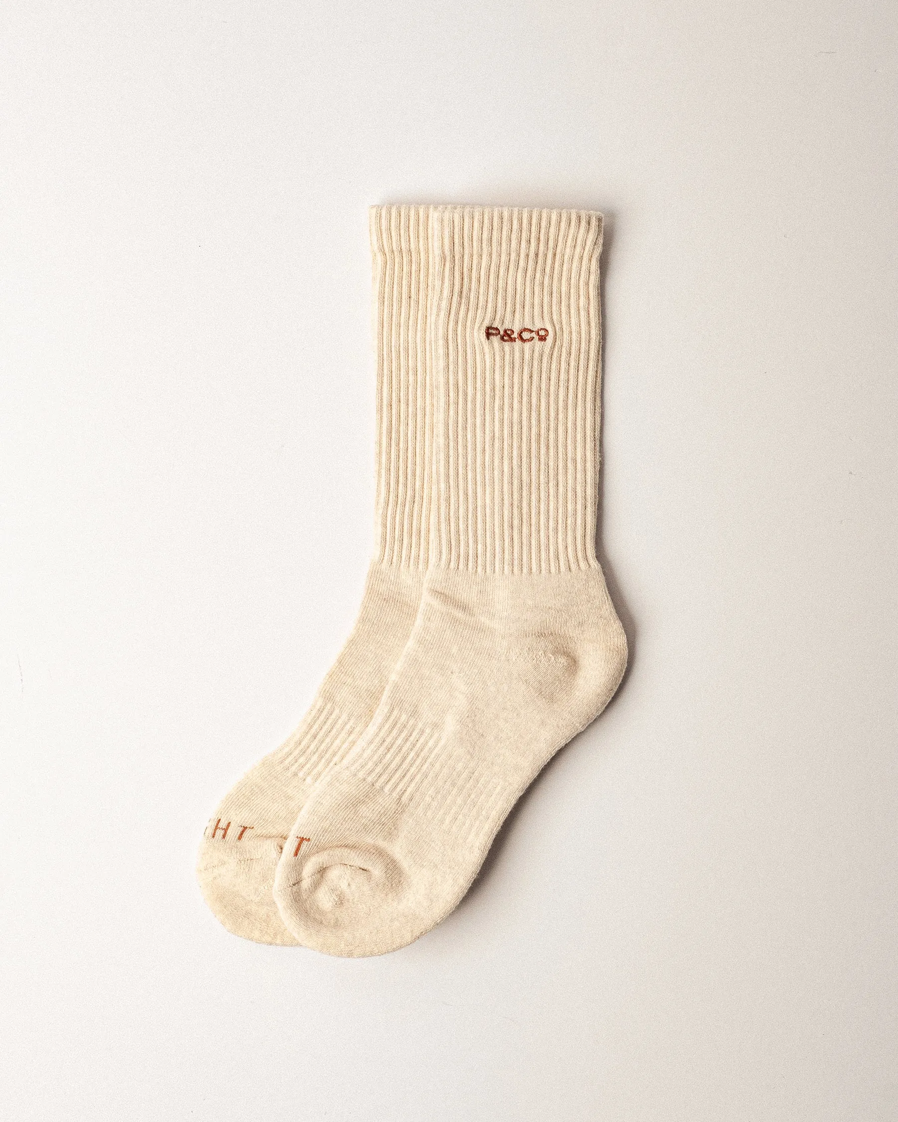 P&Co Essential Socks - Ecru & Burnt Orange sold by P & Co product image thumbnail 4