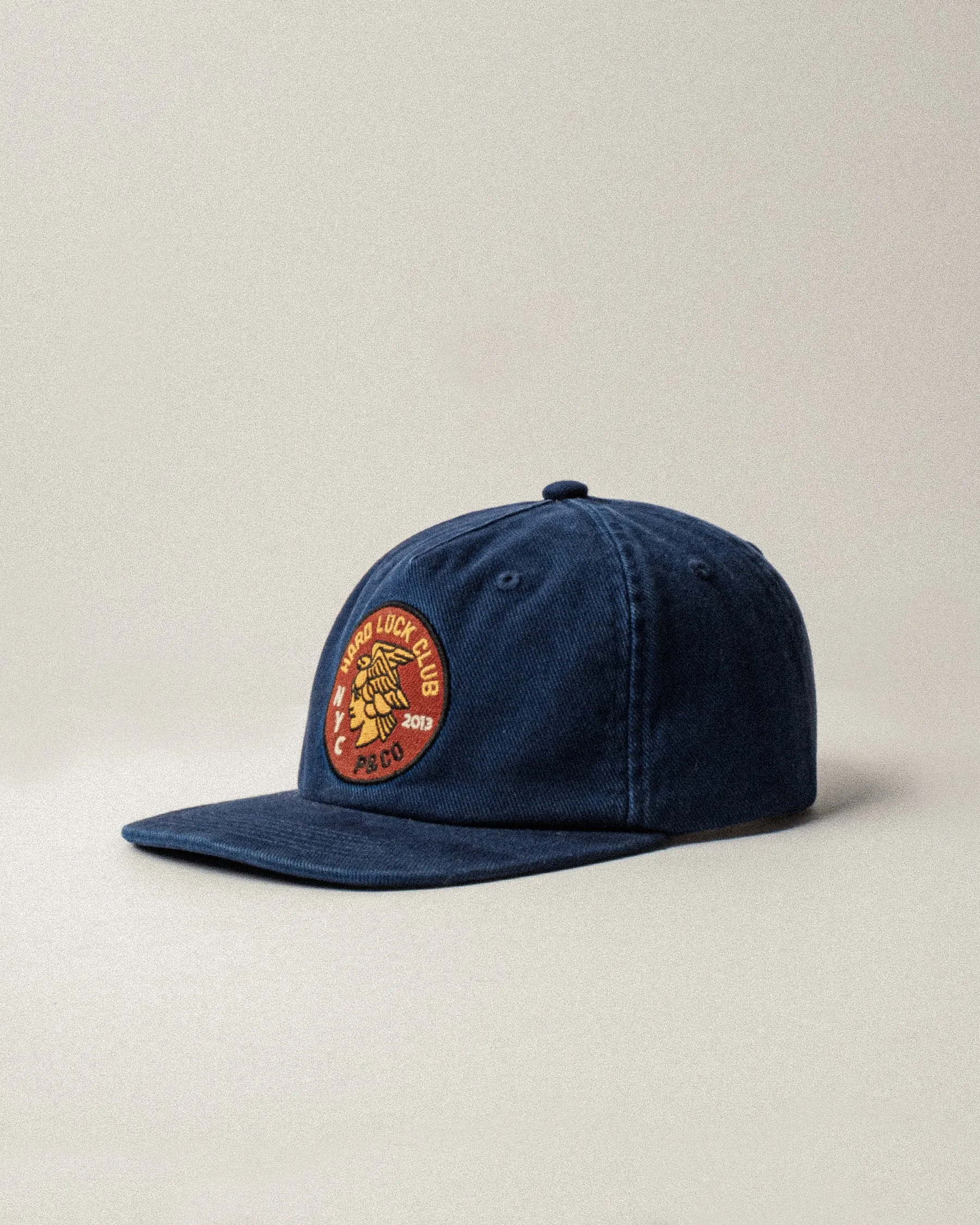 Hard Luck 5 Panel Cap - Navy sold by P & Co