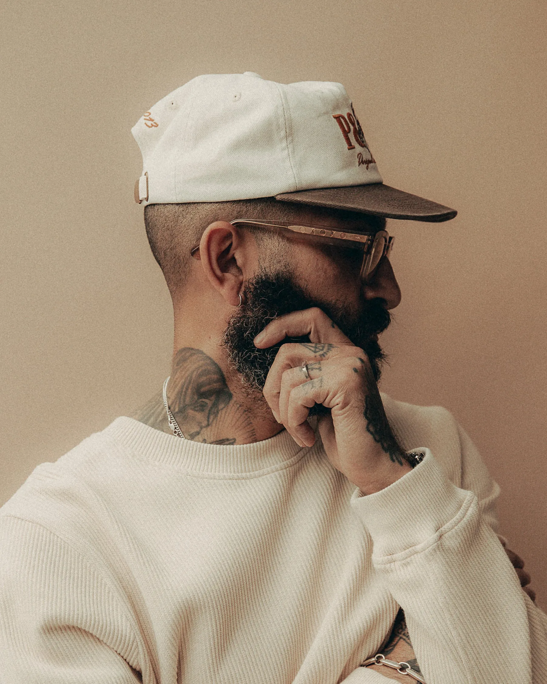 Hold Fast 5 Panel Cap - Ecru sold by P & Co product image thumbnail 4