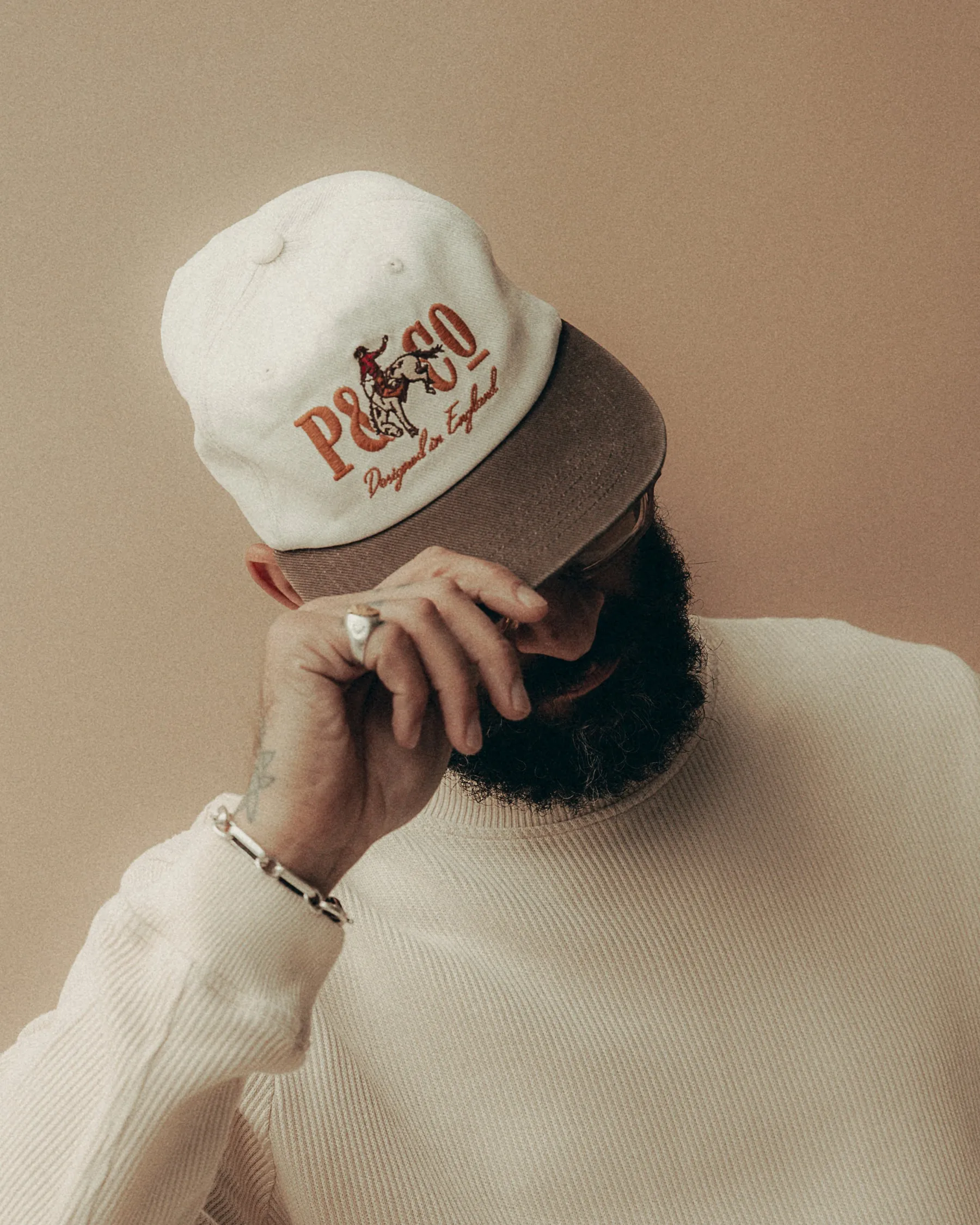 Hold Fast 5 Panel Cap - Ecru sold by P & Co product image thumbnail 2