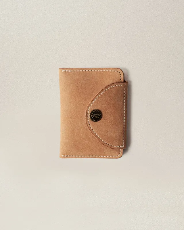 Mesa Nubuck Wallet - Tan sold by P & Co