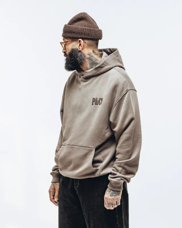 Heavyweight Essential Hoodie - Taupe sold by P & Co
