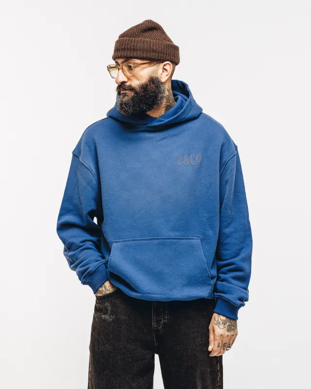 Heavyweight Essential Hoodie - Navy sold by P & Co