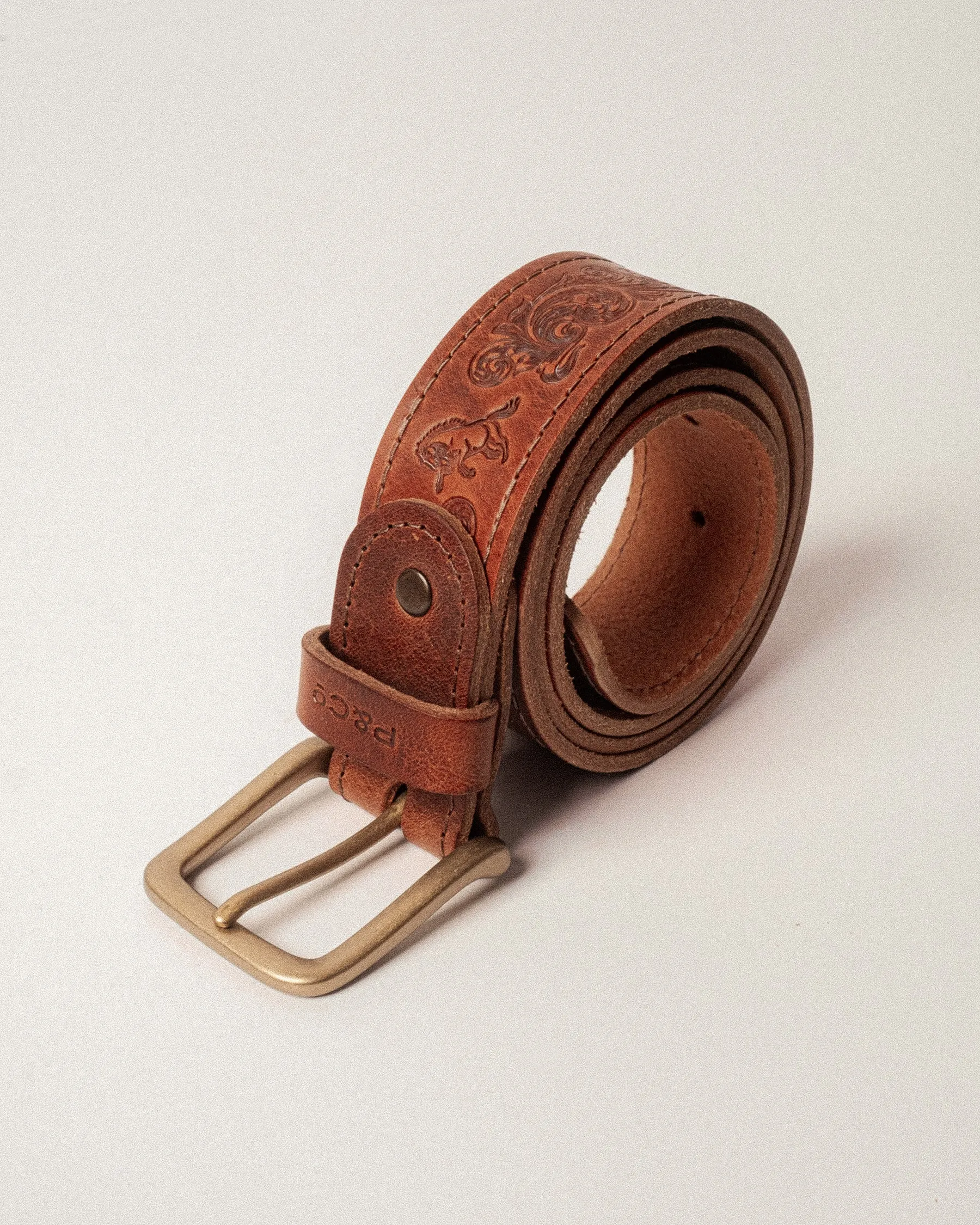 Bronco Leather Belt - Brown sold by P & Co product image thumbnail 3