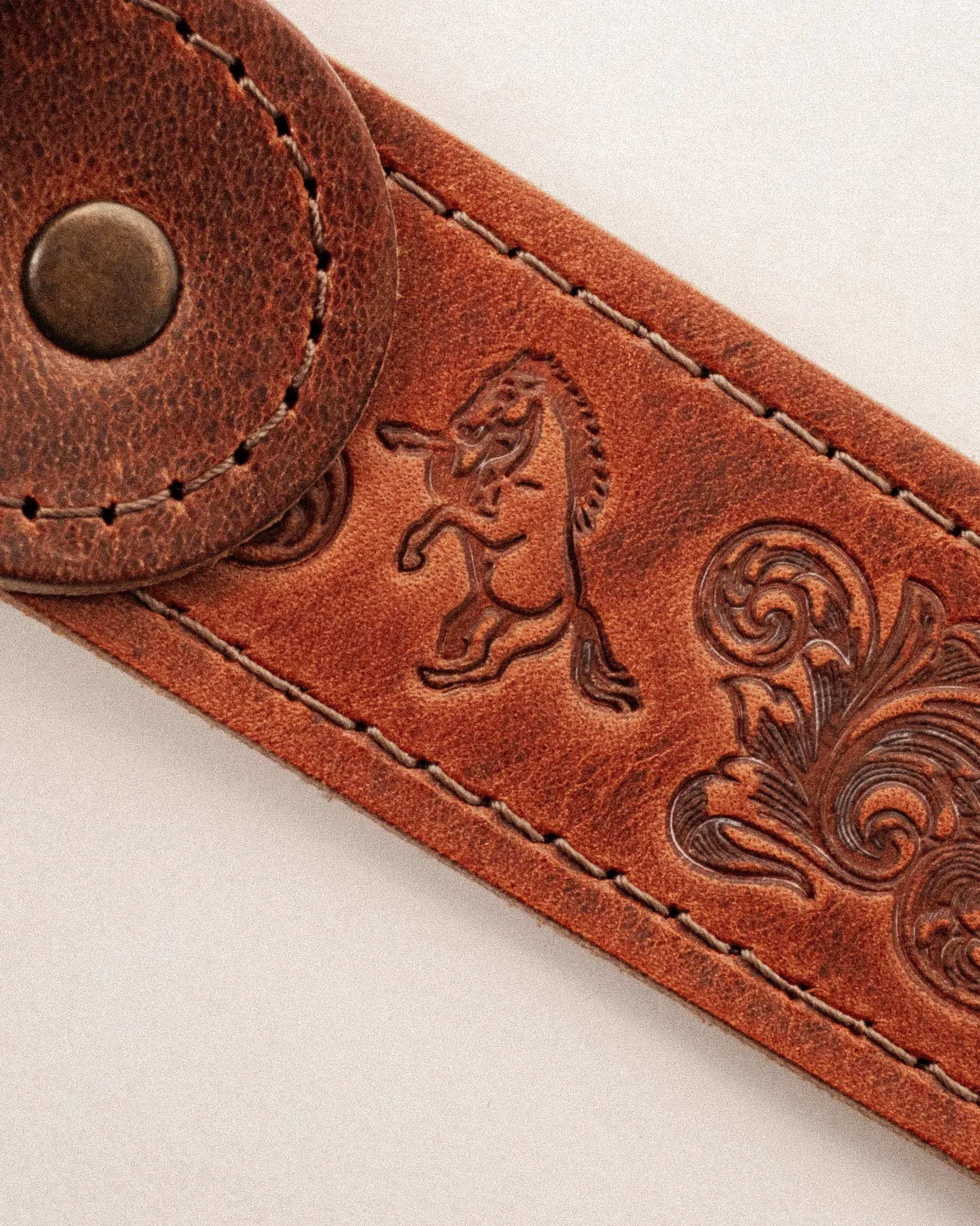 Bronco Leather Belt - Brown sold by P & Co product image thumbnail 2