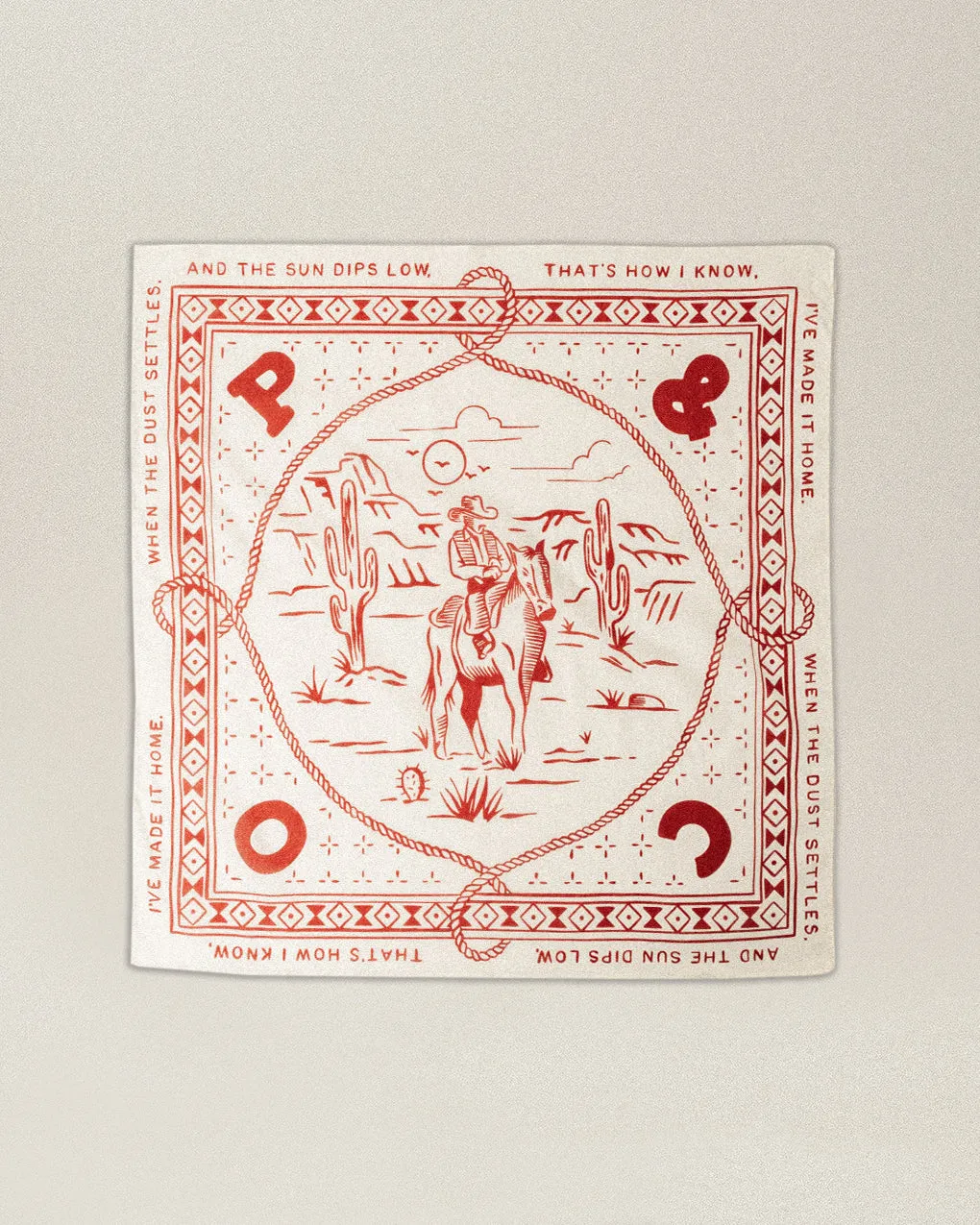 Lone Ranger Bandana - Ecru sold by P & Co product image thumbnail 3