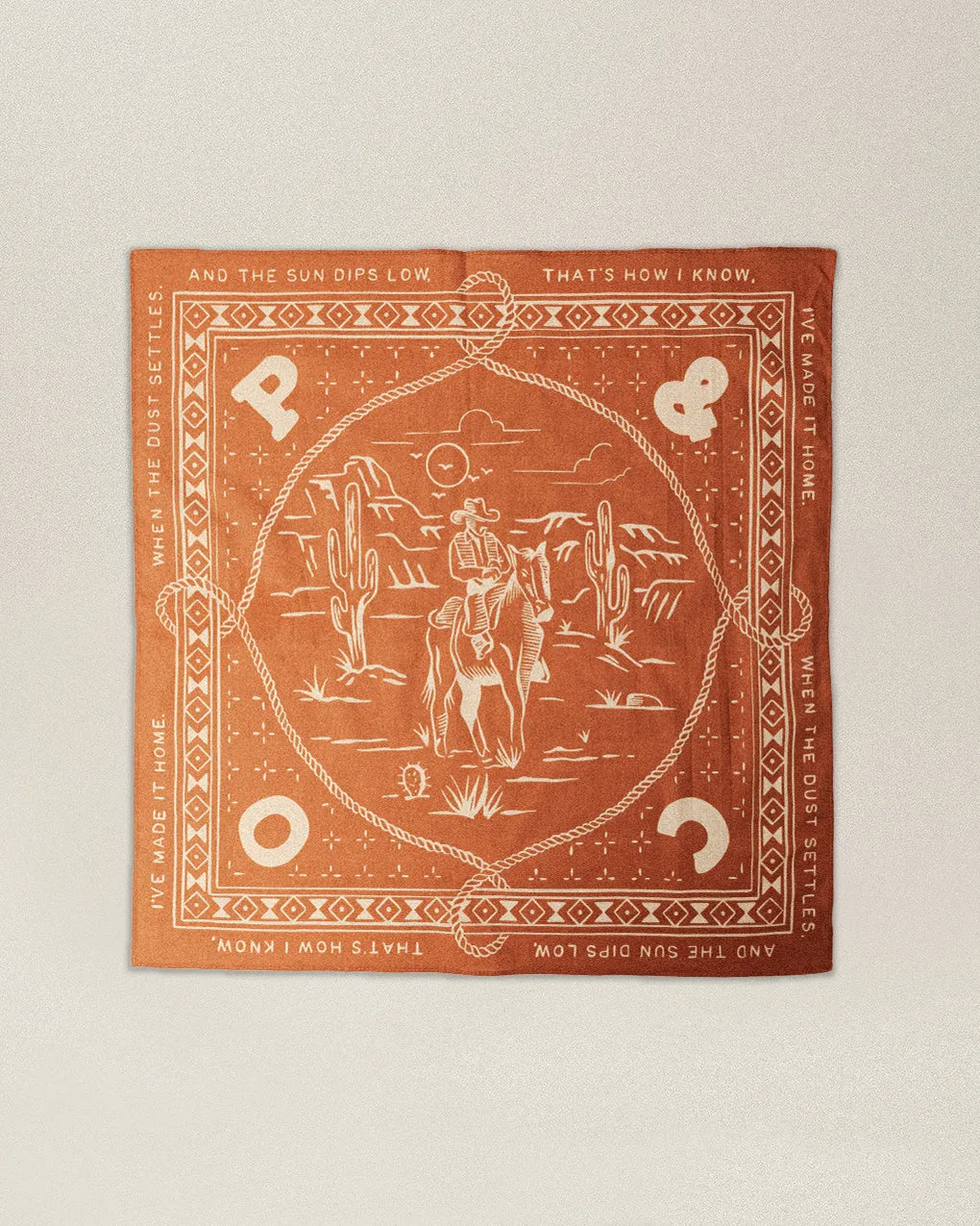 Lone Ranger Bandana - Rust sold by P & Co product image thumbnail 3