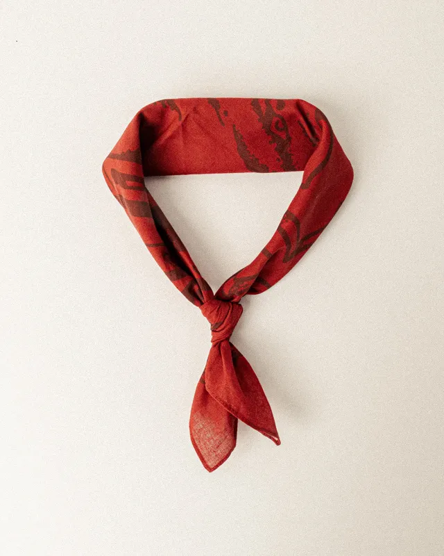 Good Luck Bandana - Deep Red sold by P & Co