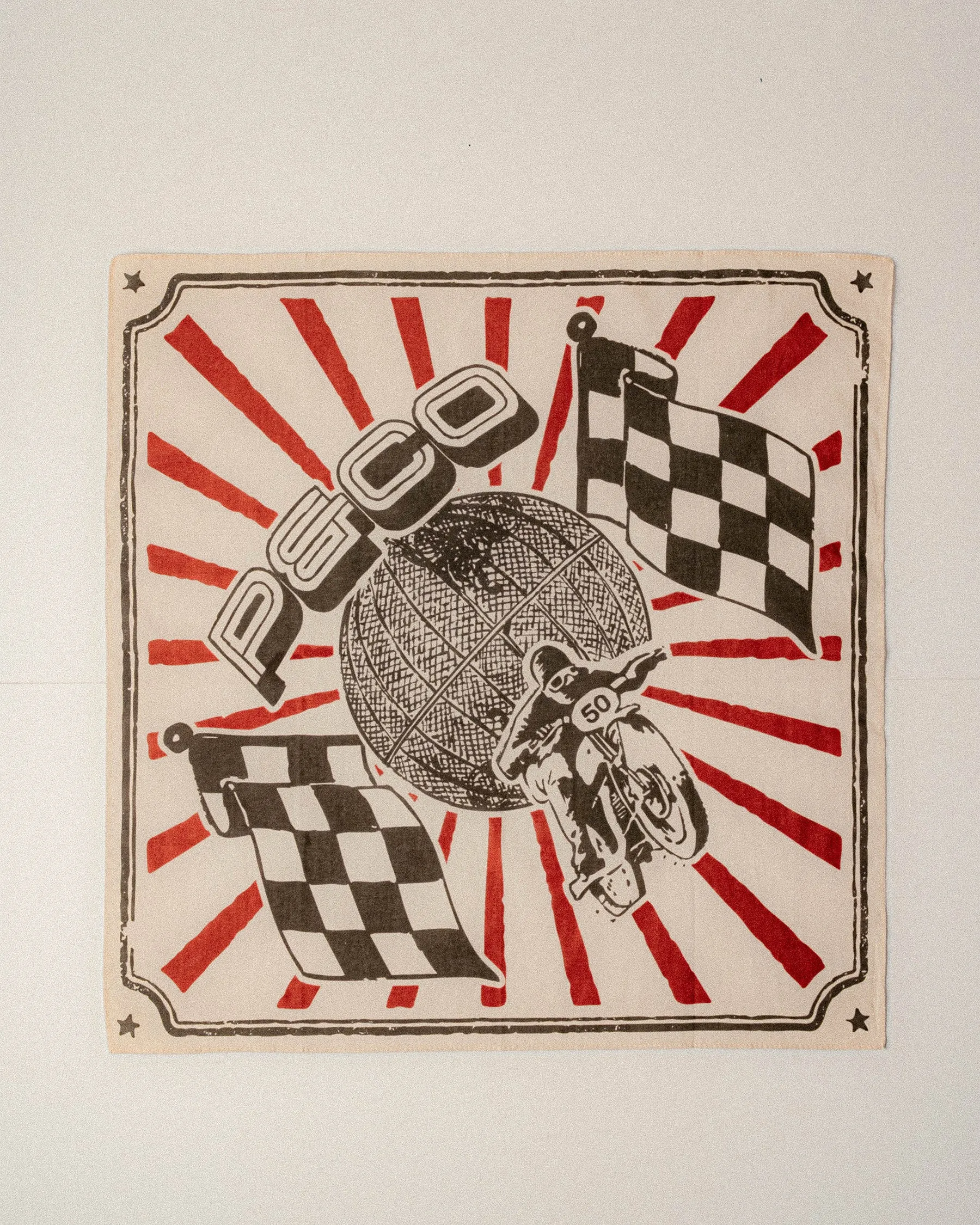 Globe Of Death Bandana - Ecru sold by P & Co product image thumbnail 2