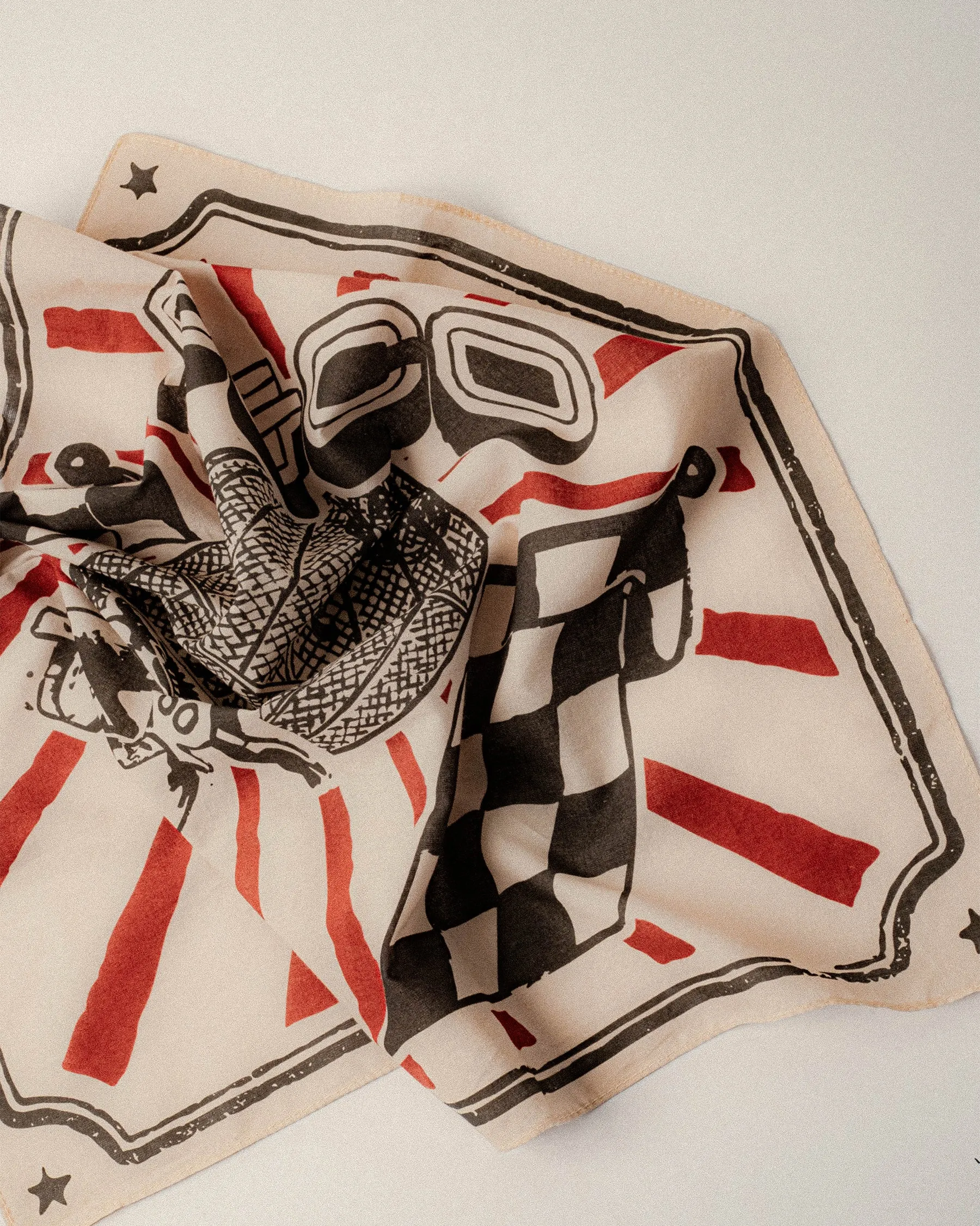 Globe Of Death Bandana - Ecru sold by P & Co product image thumbnail 4