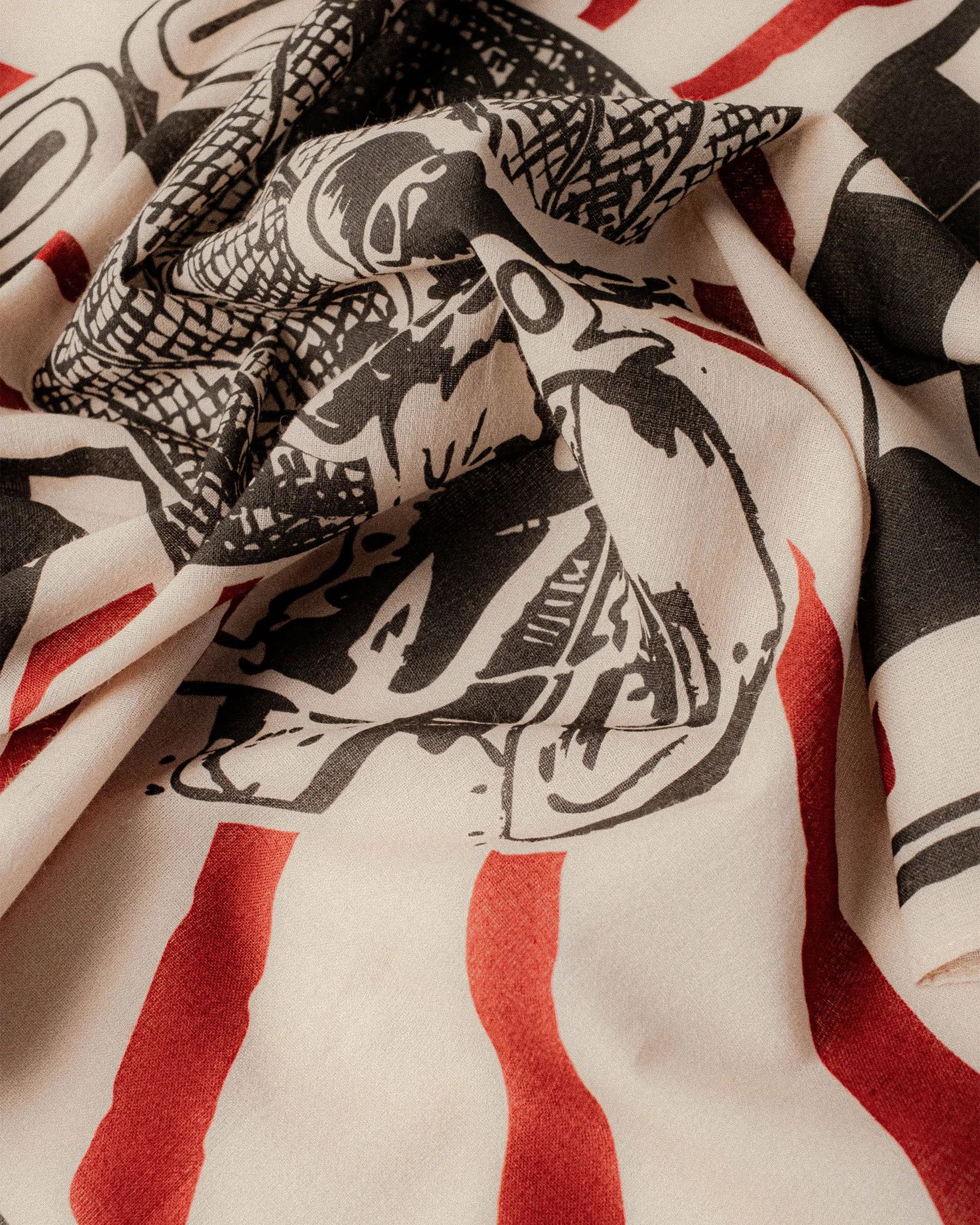 Globe Of Death Bandana - Ecru sold by P & Co product image thumbnail 5