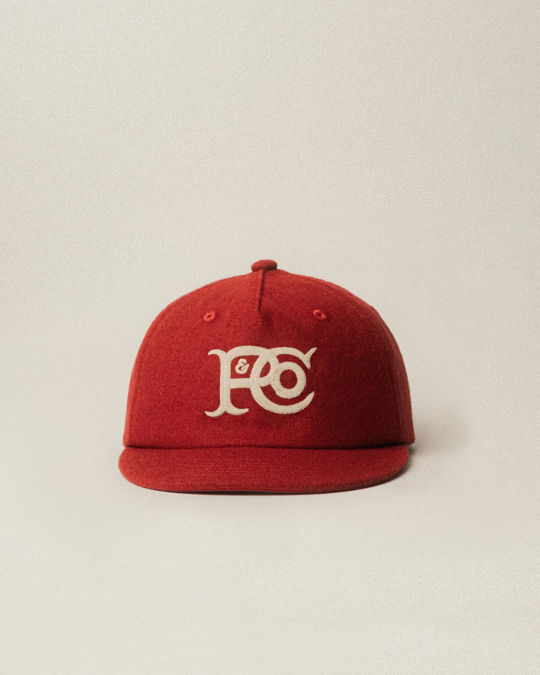P&Co Classic Wool 5 Panel Cap - Red sold by P & Co product image thumbnail 2