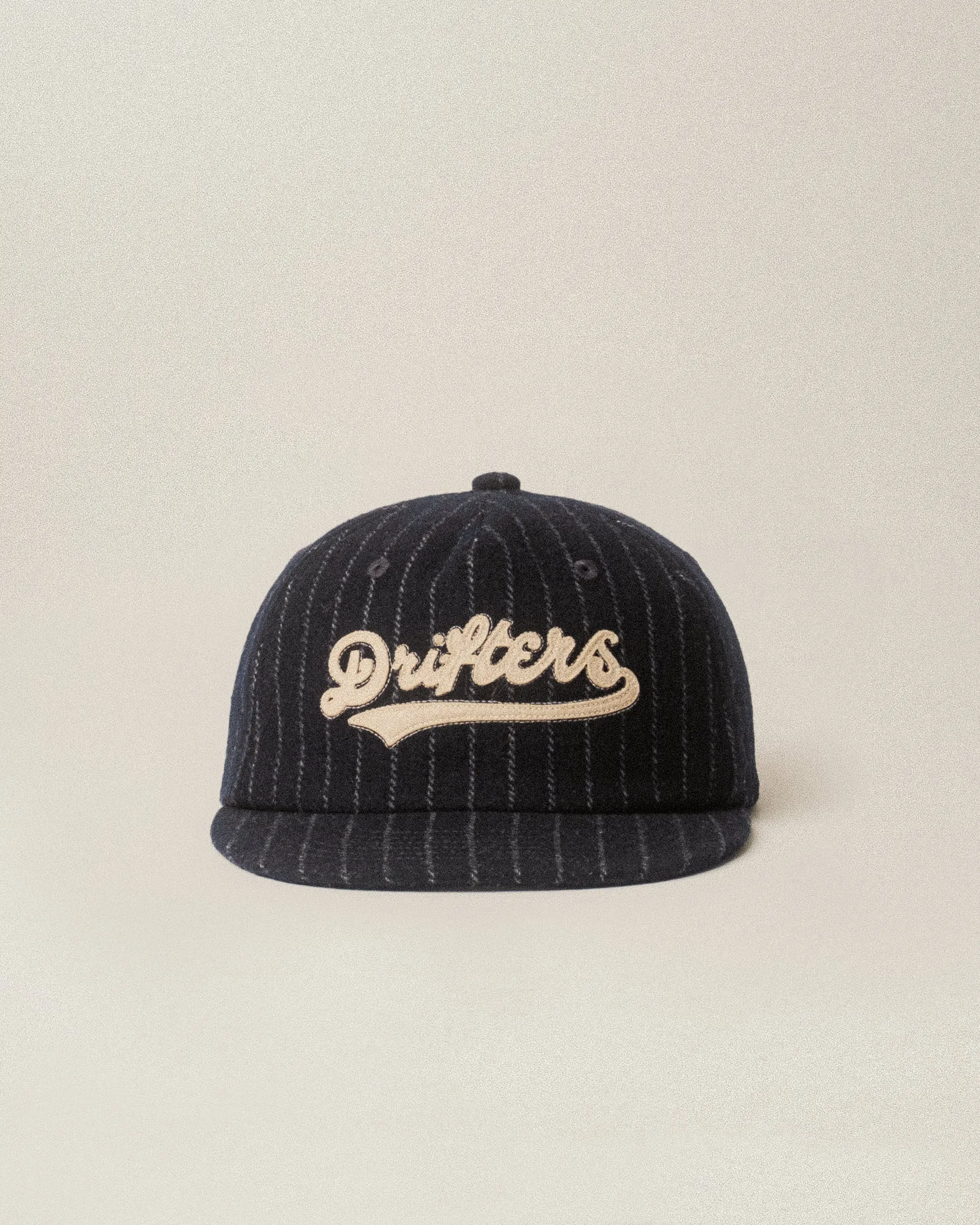 Drifters Wool 5 Panel Cap - Navy Pinstripe sold by P & Co product image thumbnail 3