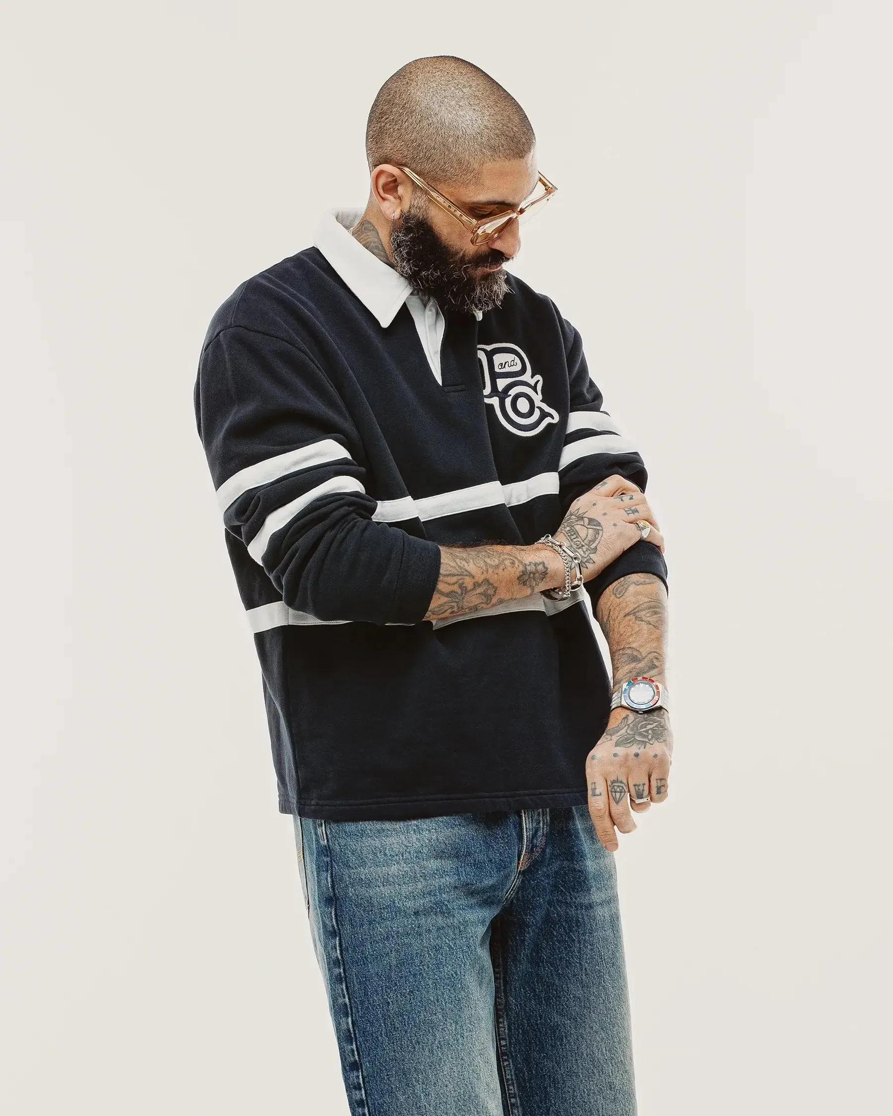 P&Co Classic Rugby Shirt - Navy sold by P & Co product image thumbnail 5