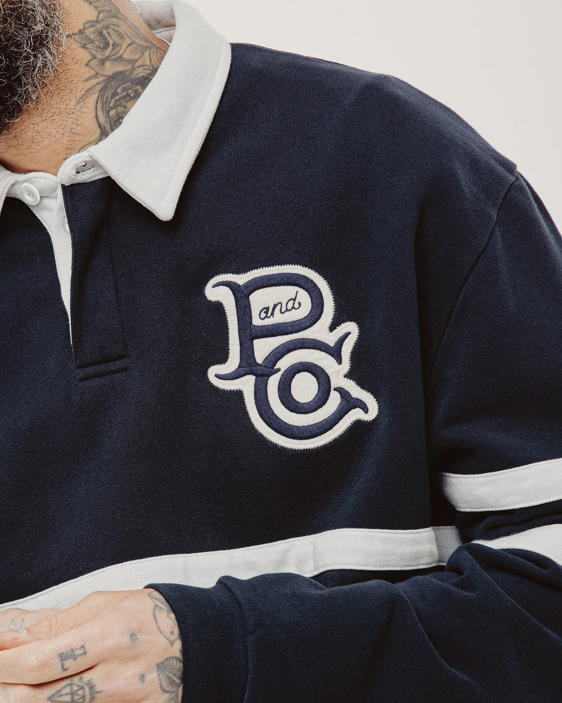 P&Co Classic Rugby Shirt - Navy sold by P & Co product image thumbnail 4