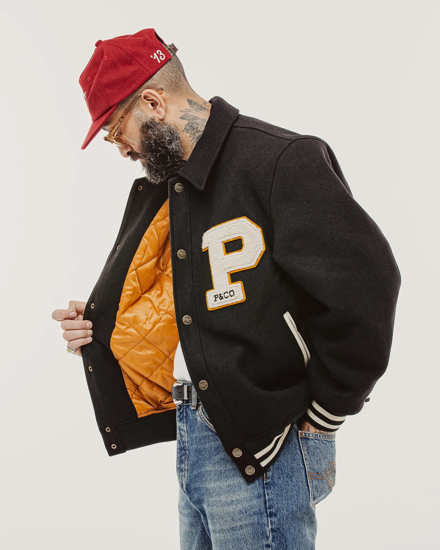 Drifters Letterman Jacket - Black sold by P & Co product image thumbnail 4