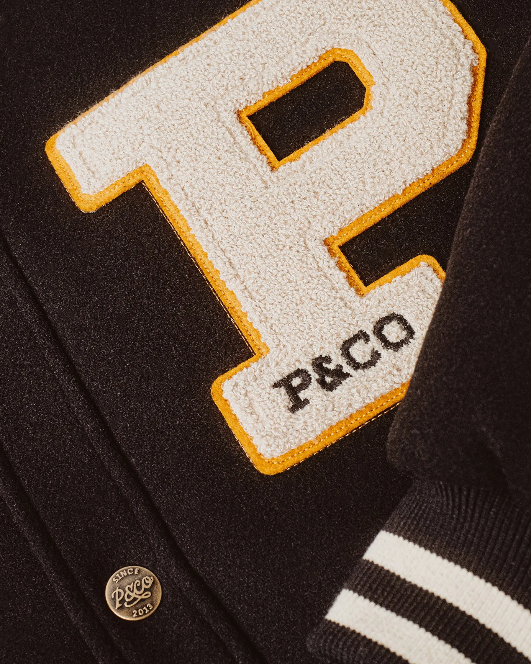 Drifters Letterman Jacket - Black sold by P & Co product image thumbnail 5