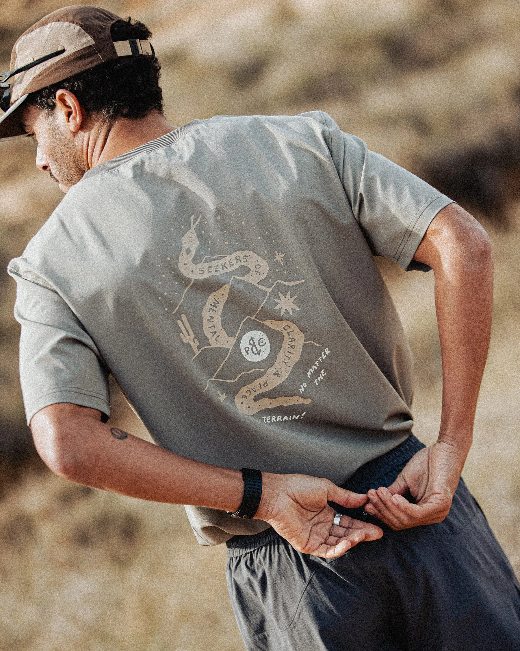 Terrain Ripstop Trail T-Shirt - Sage sold by P & Co