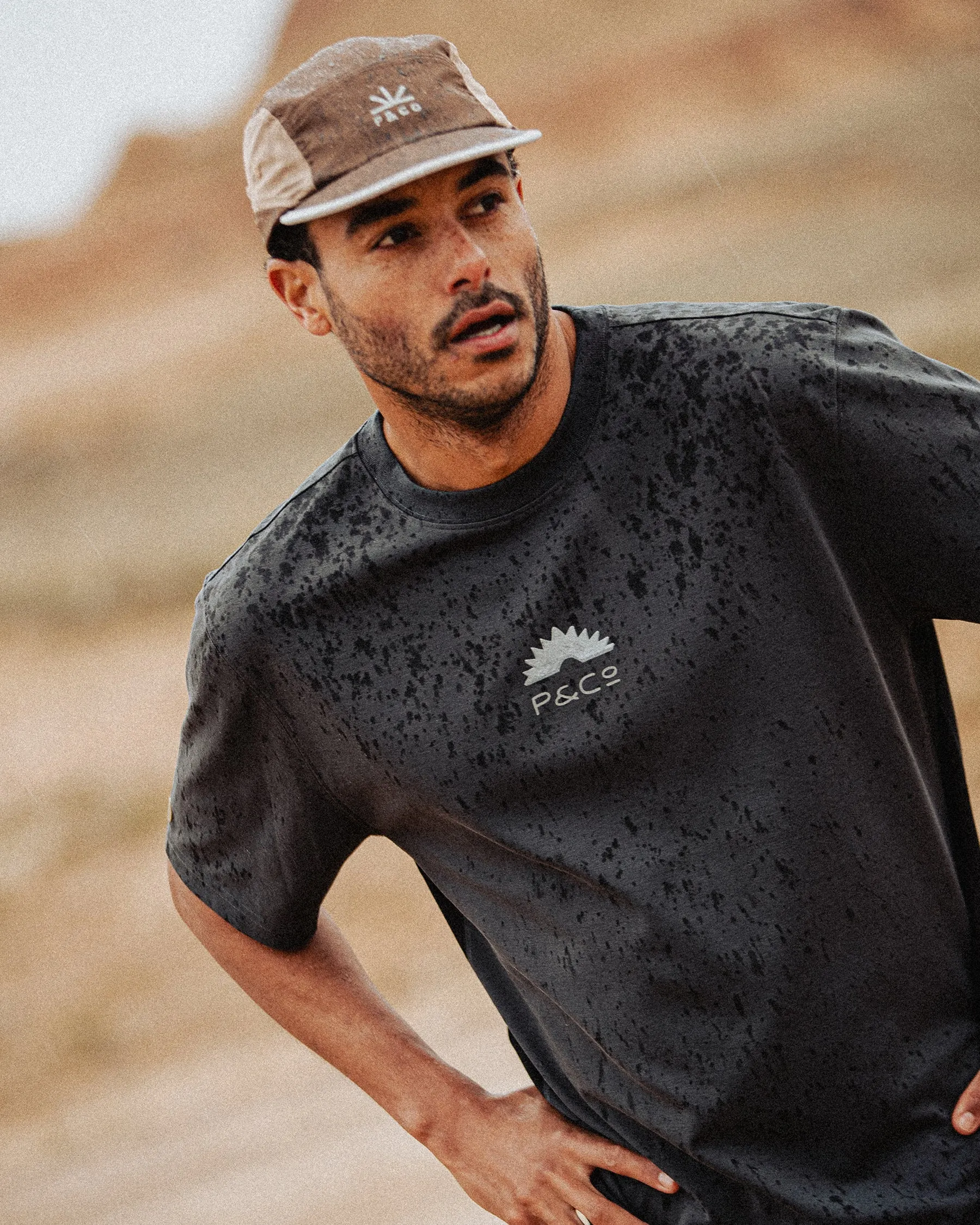 Worship The Sun Trail T-Shirt - Charcoal sold by P & Co product image thumbnail 2