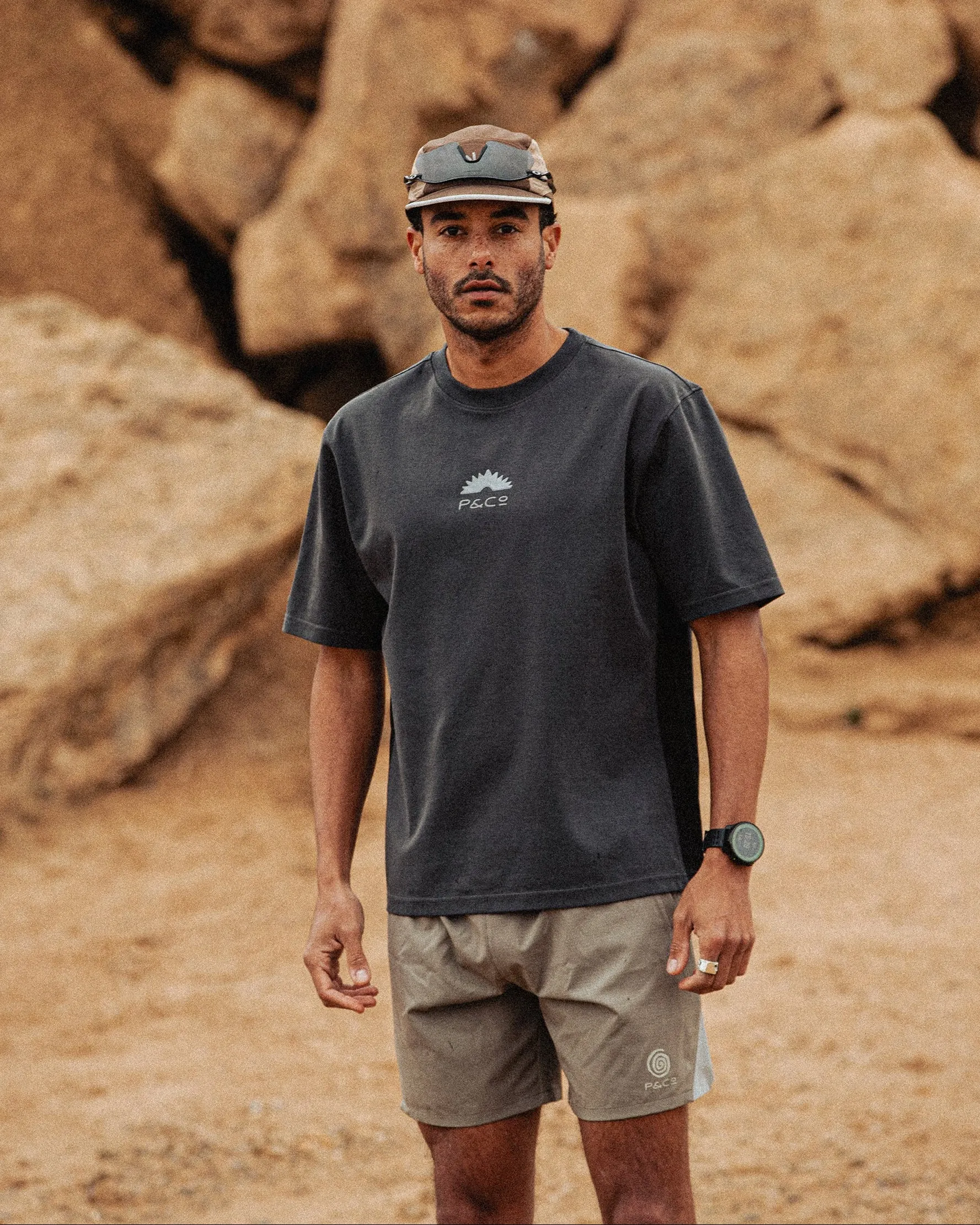 Worship The Sun Trail T-Shirt - Charcoal sold by P & Co product image thumbnail 4