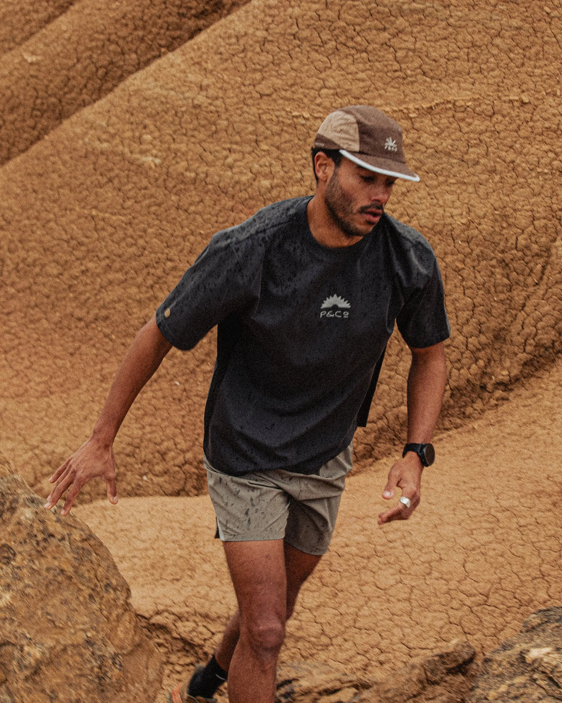 Worship The Sun Trail T-Shirt - Charcoal sold by P & Co product image thumbnail 5