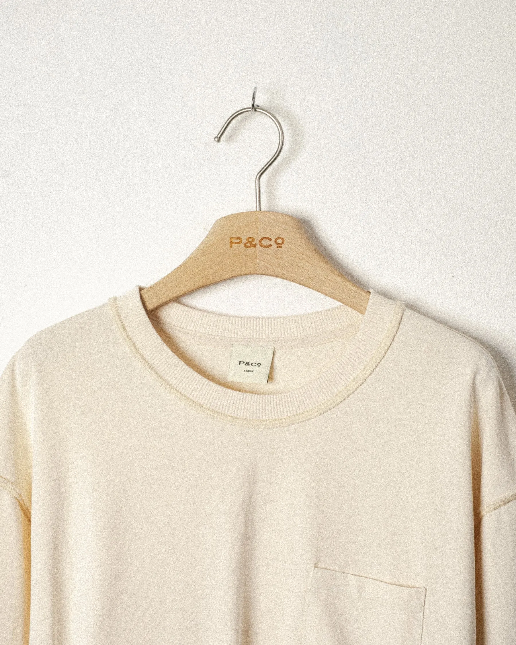 Founders Boxy Longsleeve T-Shirt - Off White sold by P & Co product image thumbnail 3